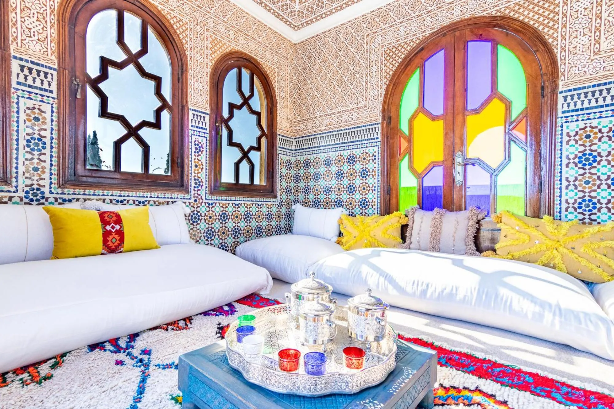 Living room, Bed in Palais les sources de l'atlas & spa