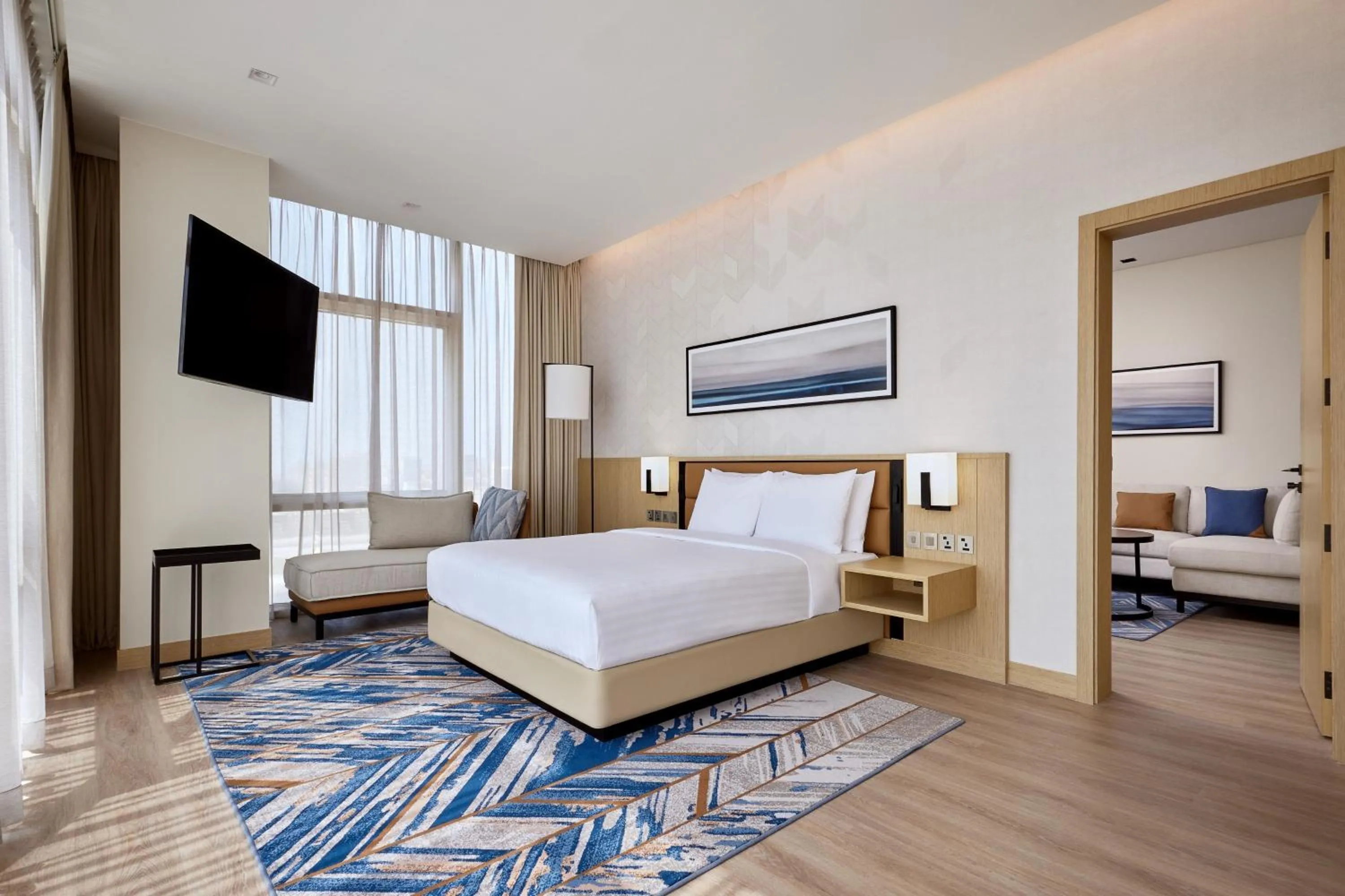 Bedroom, Bed in Courtyard by Marriott Jubail