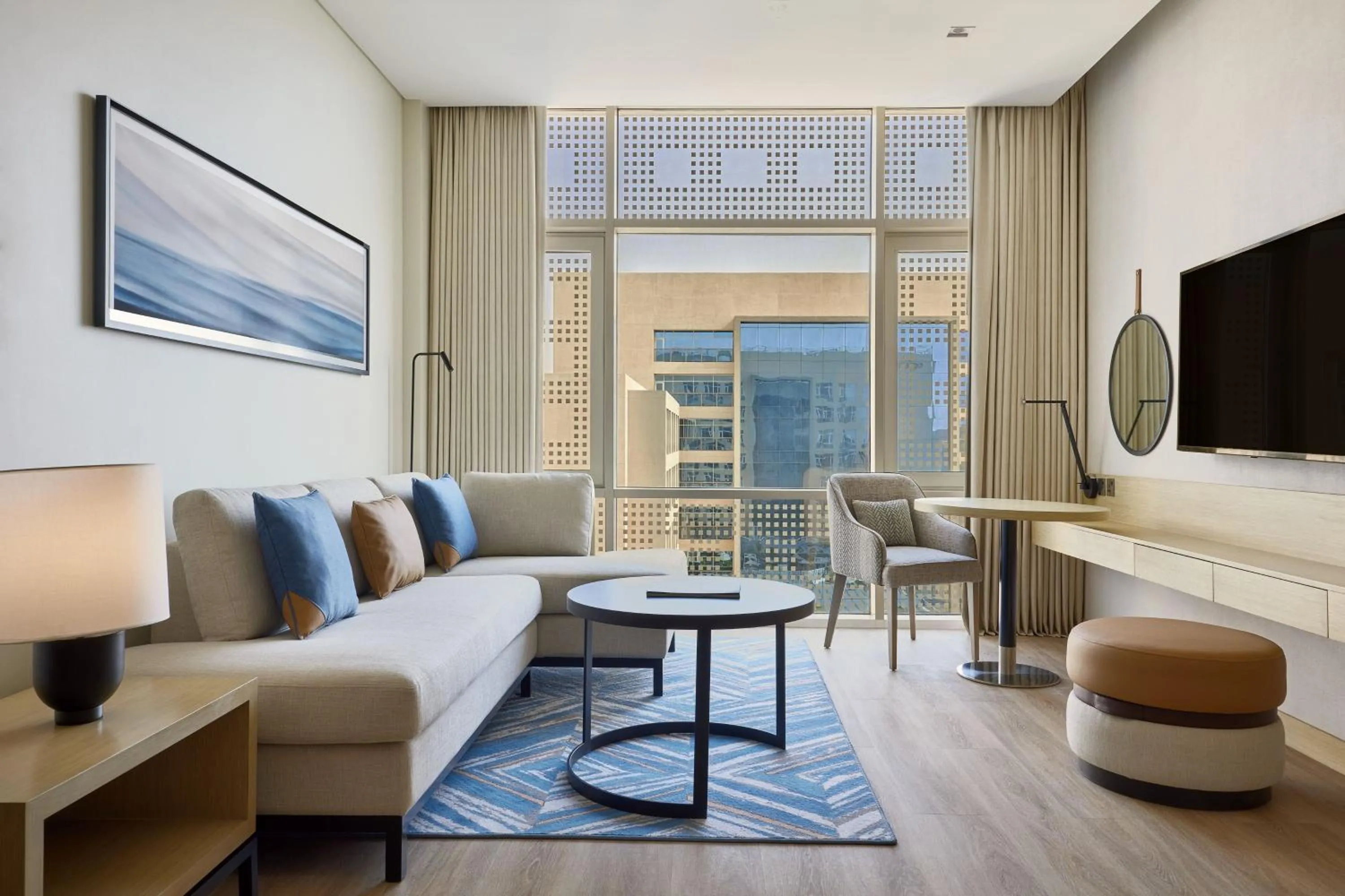 Living room in Courtyard by Marriott Jubail