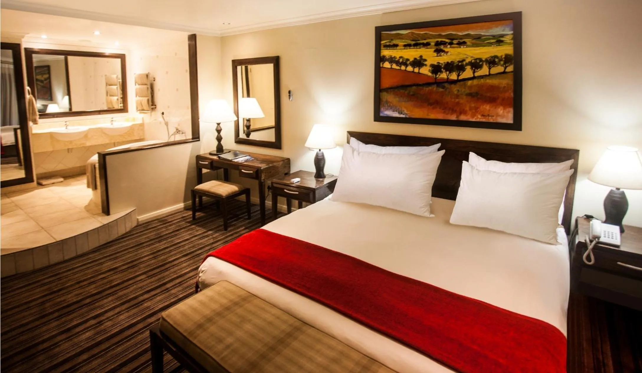 Bed in The Caledon Hotel and Spa