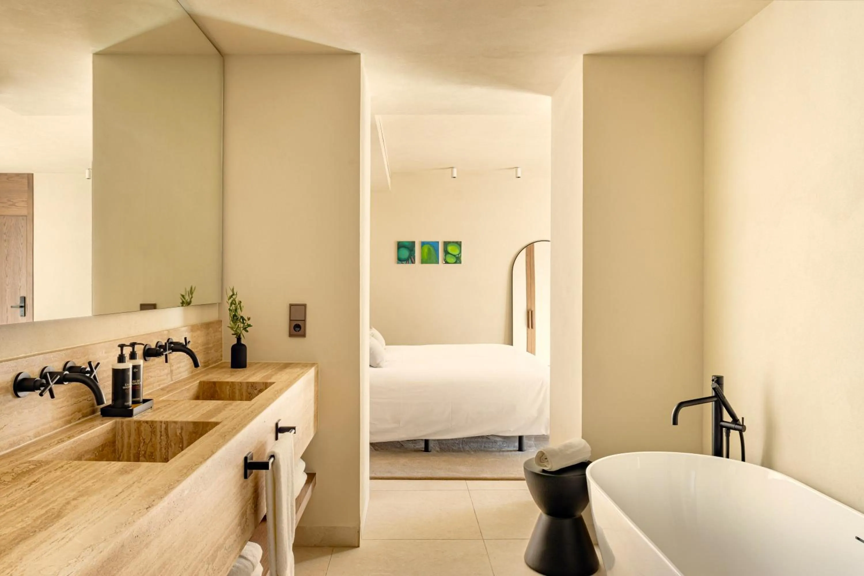 Bed in Anfitrión Villas & Suites