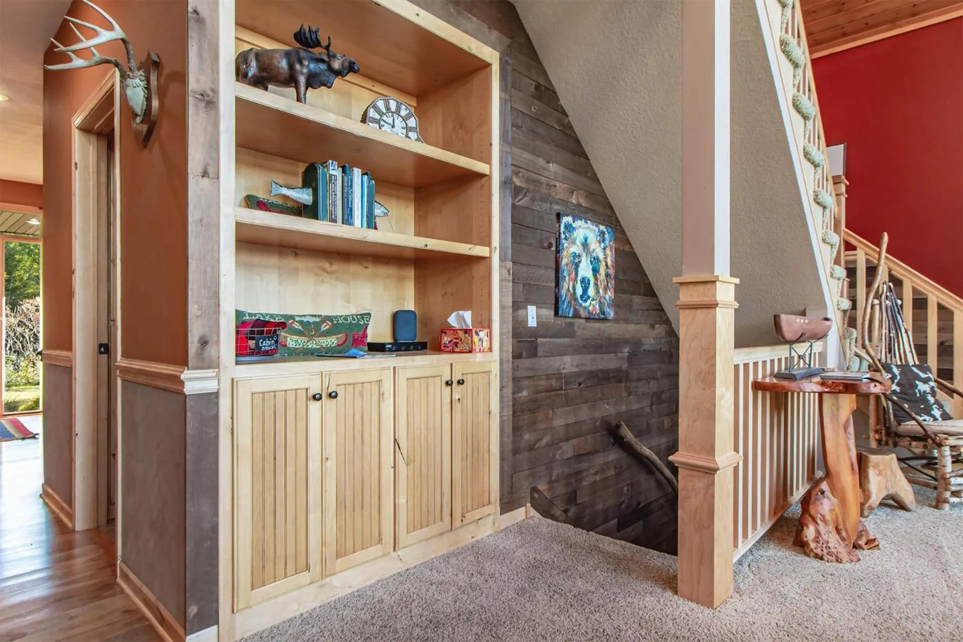 Spacious Leech Lake Home on 2 Private Acres, 200' of lake shore 15 Minutes to Walker with boat lift, dock, swimming, fire pit