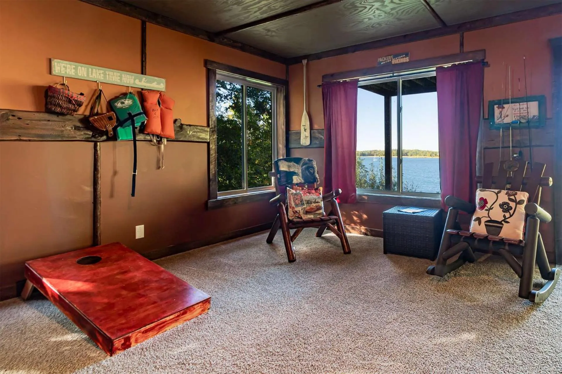 Spacious Leech Lake Home on 2 Private Acres, 200' of lake shore 15 Minutes to Walker with boat lift, dock, swimming, fire pit