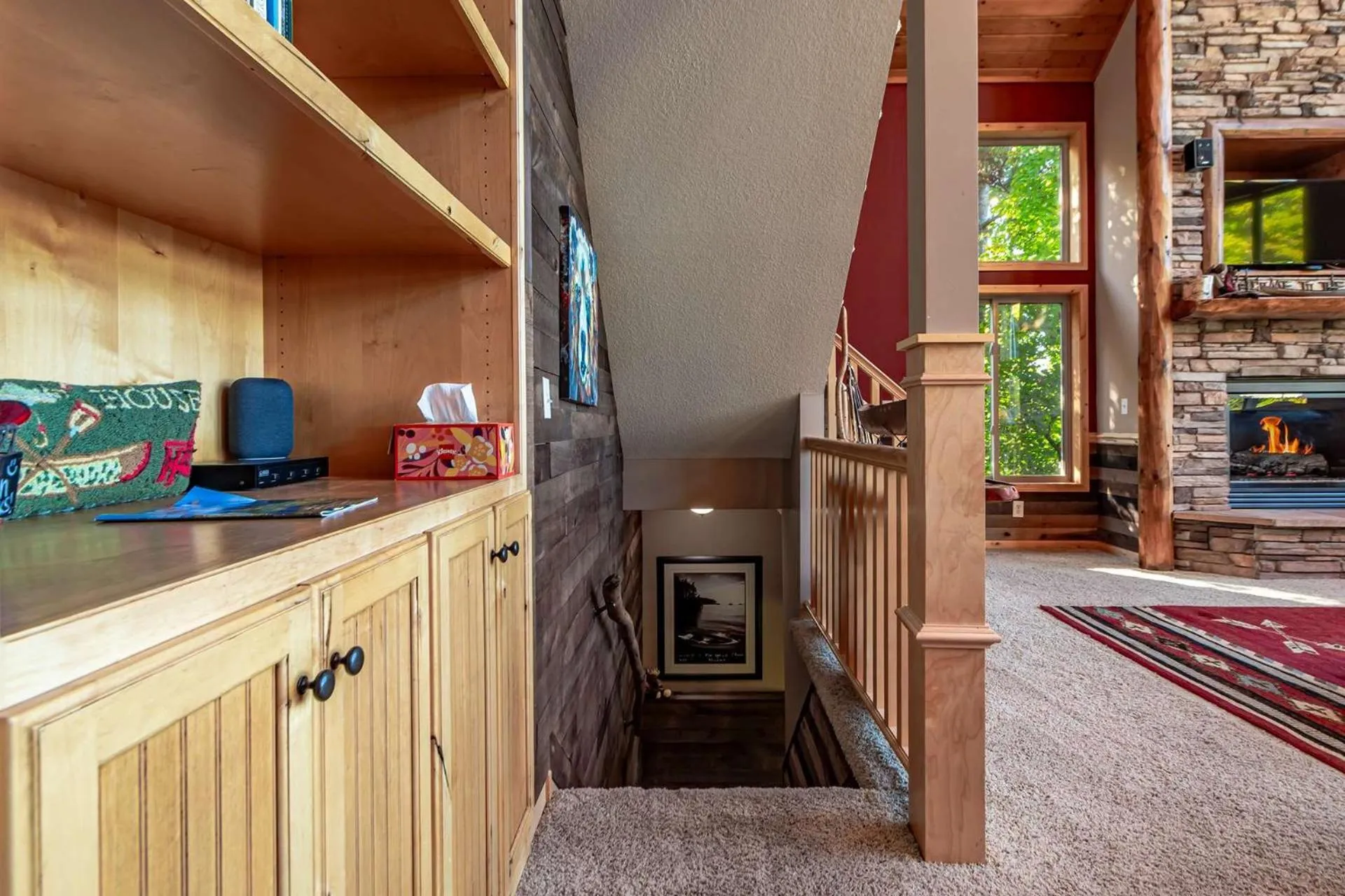 Spacious Leech Lake Home on 2 Private Acres, 200' of lake shore 15 Minutes to Walker with boat lift, dock, swimming, fire pit