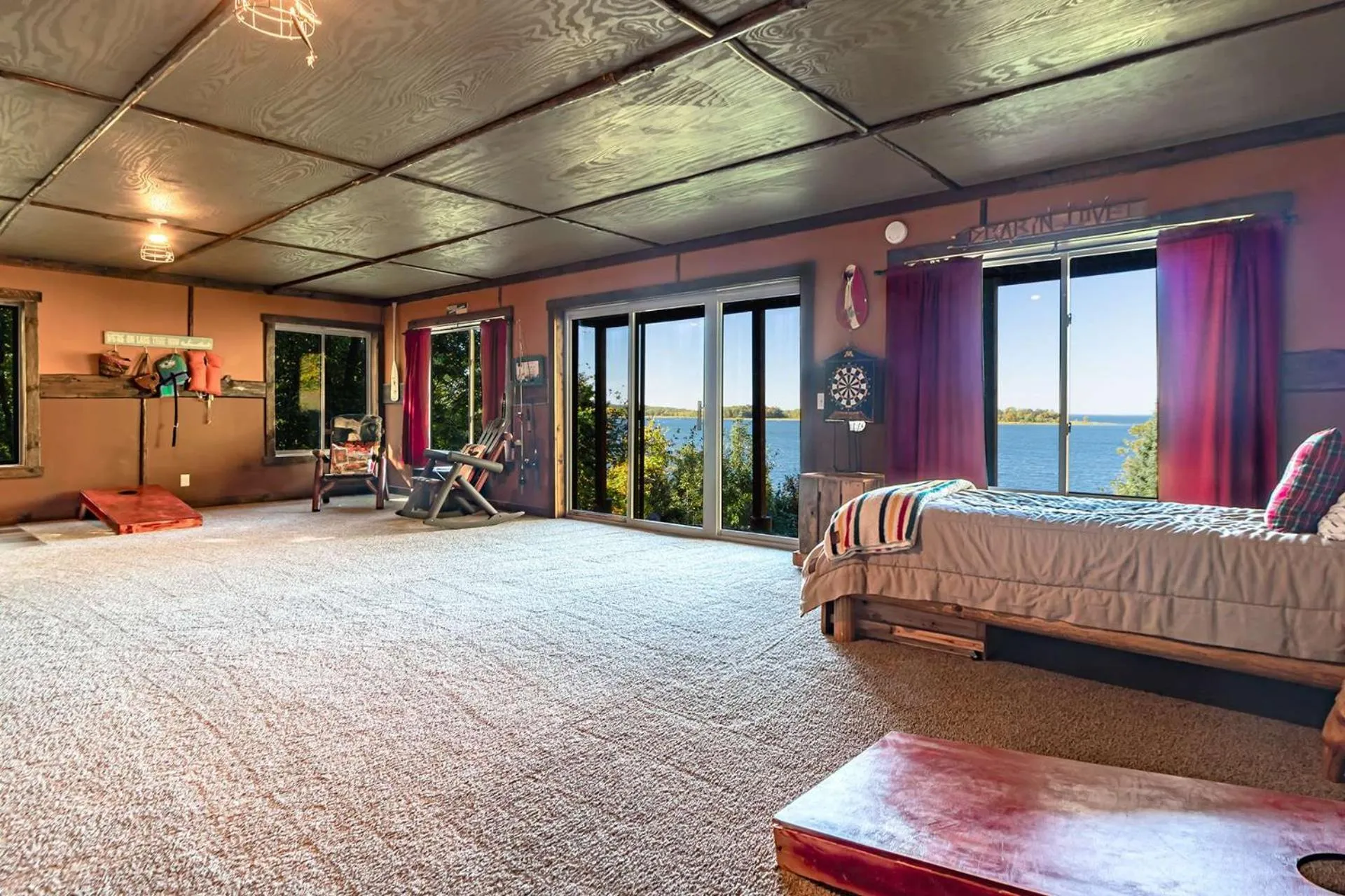 Spacious Leech Lake Home on 2 Private Acres, 200' of lake shore 15 Minutes to Walker with boat lift, dock, swimming, fire pit