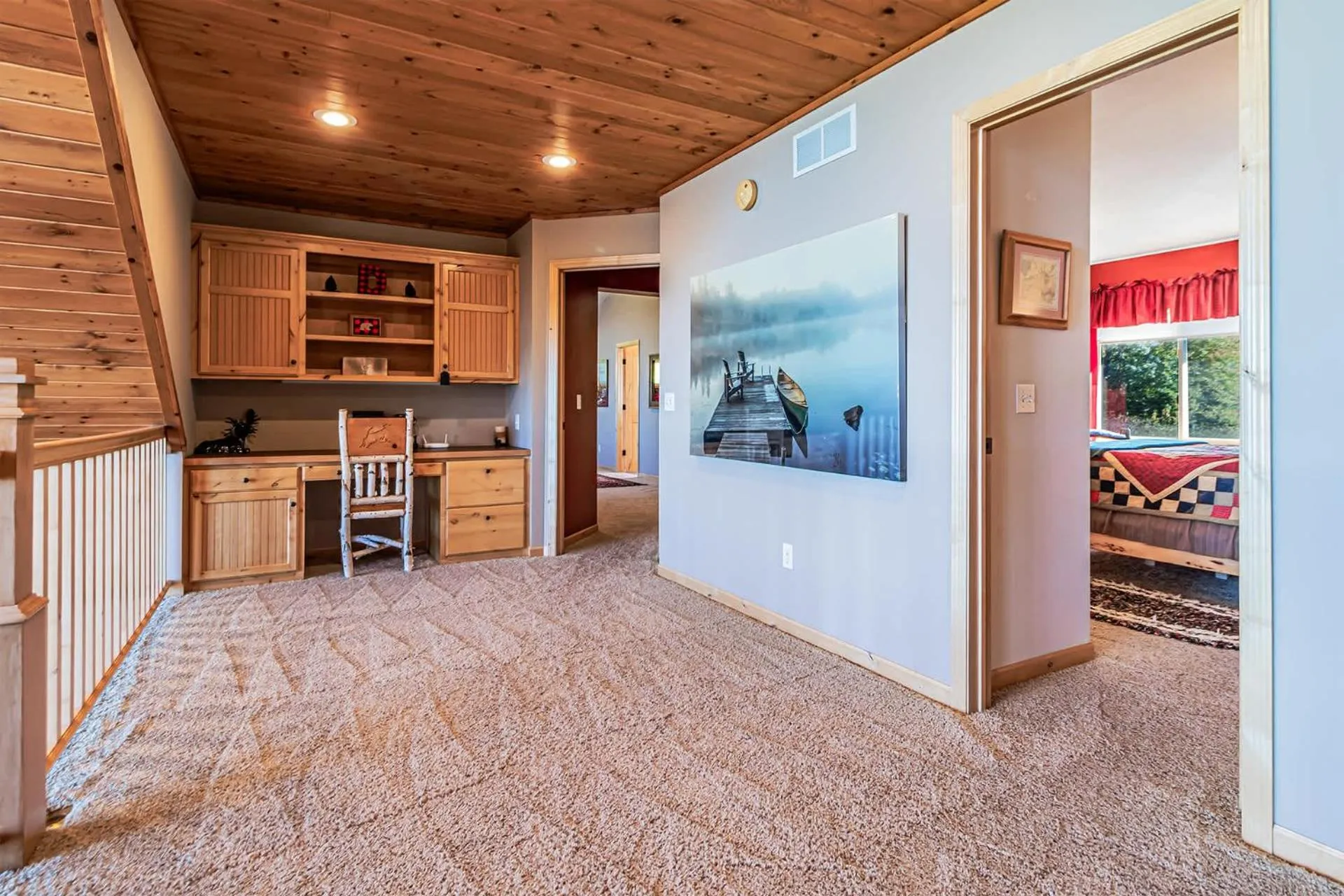 Spacious Leech Lake Home on 2 Private Acres, 200' of lake shore 15 Minutes to Walker with boat lift, dock, swimming, fire pit