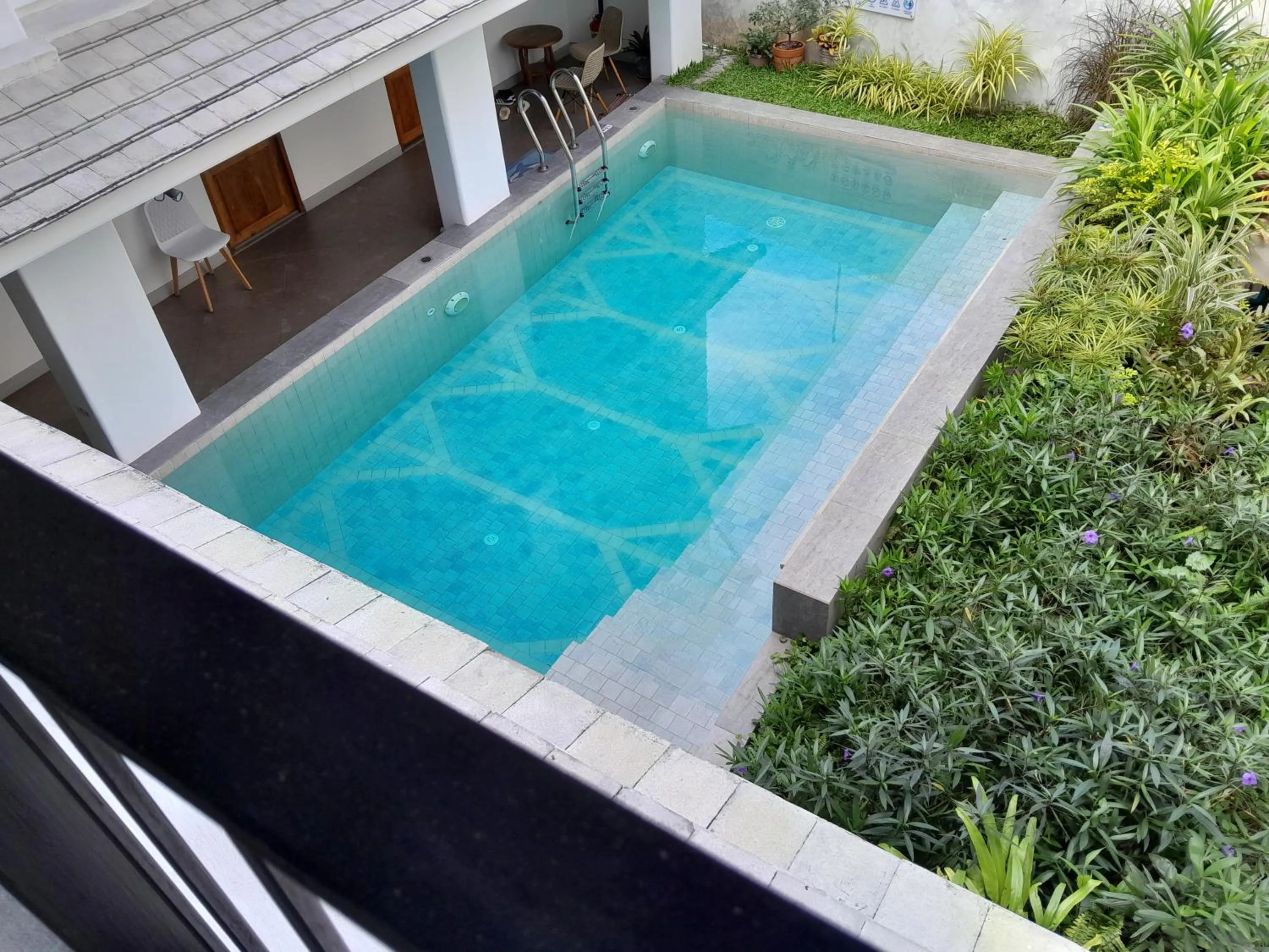 Pool view in Valentier Cafe and Hotel