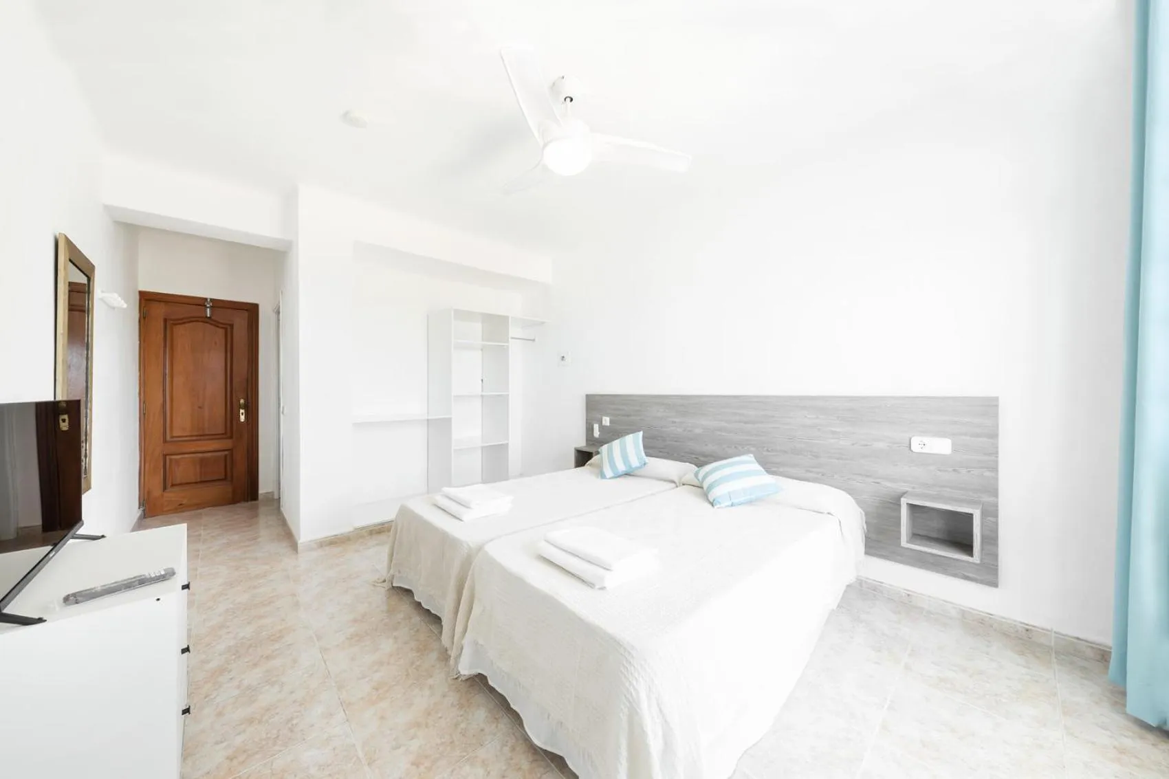 Bed in Hostal Cala Llombards