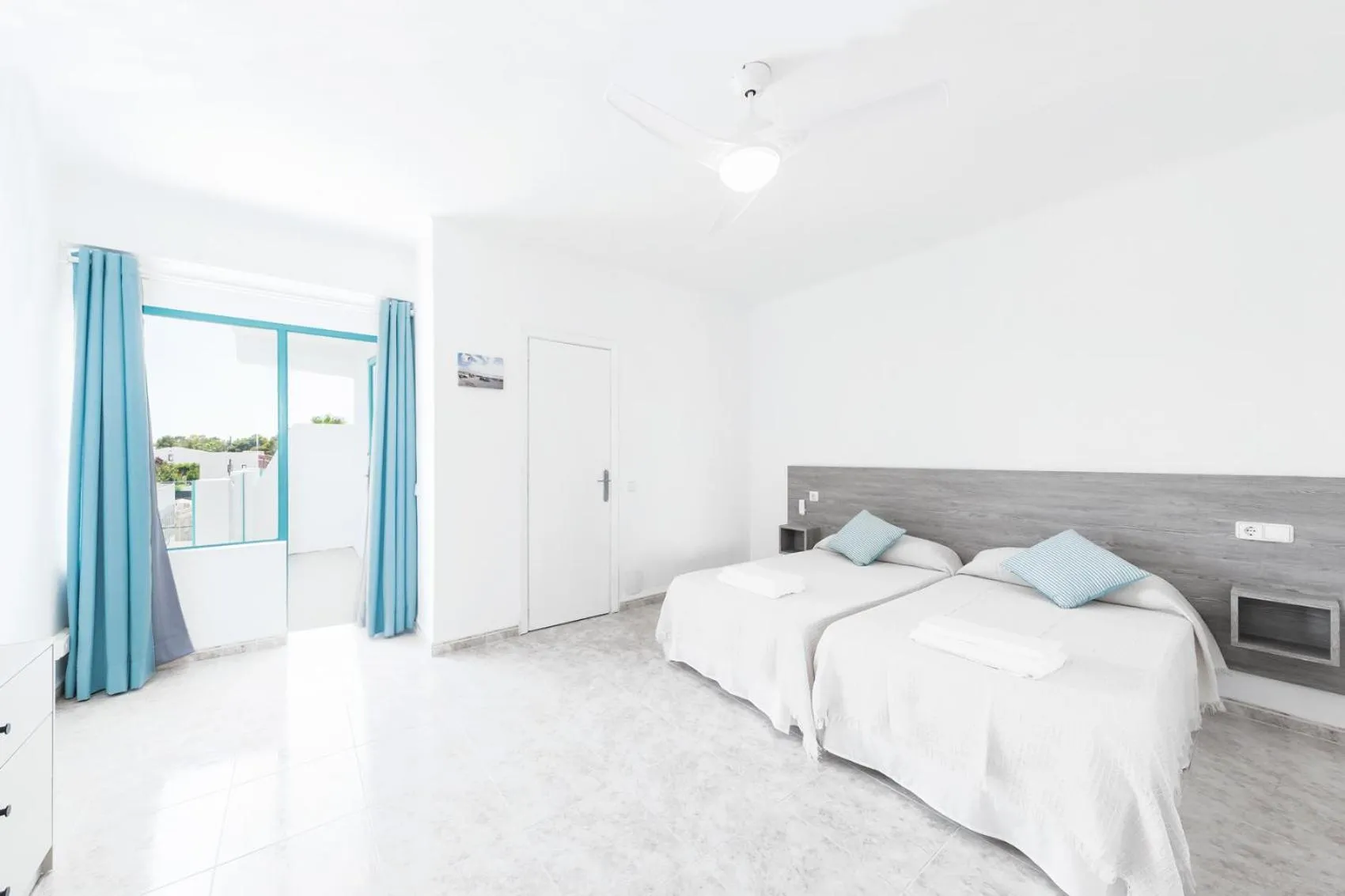 Bed in Hostal Cala Llombards