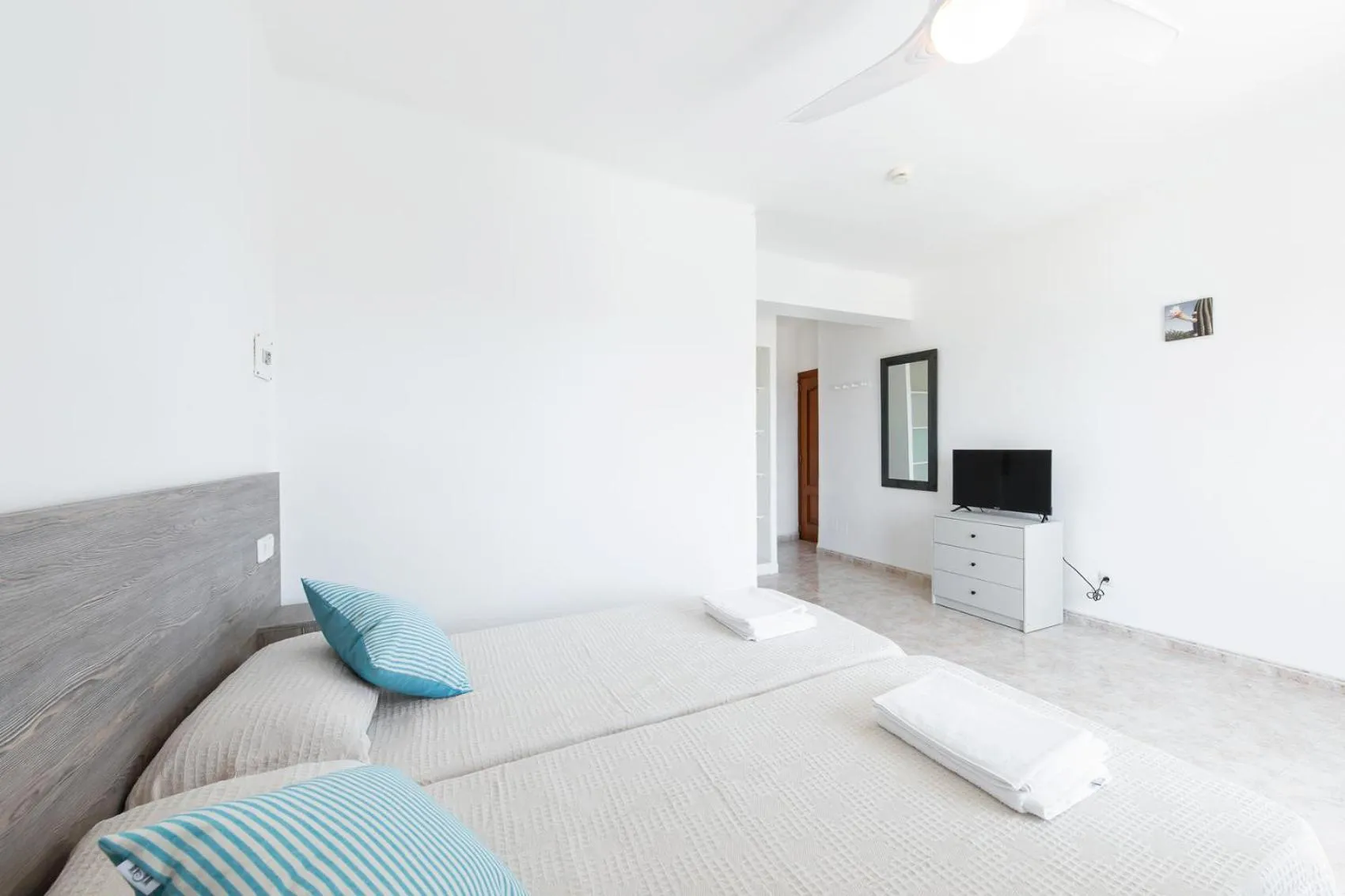 Bed in Hostal Cala Llombards