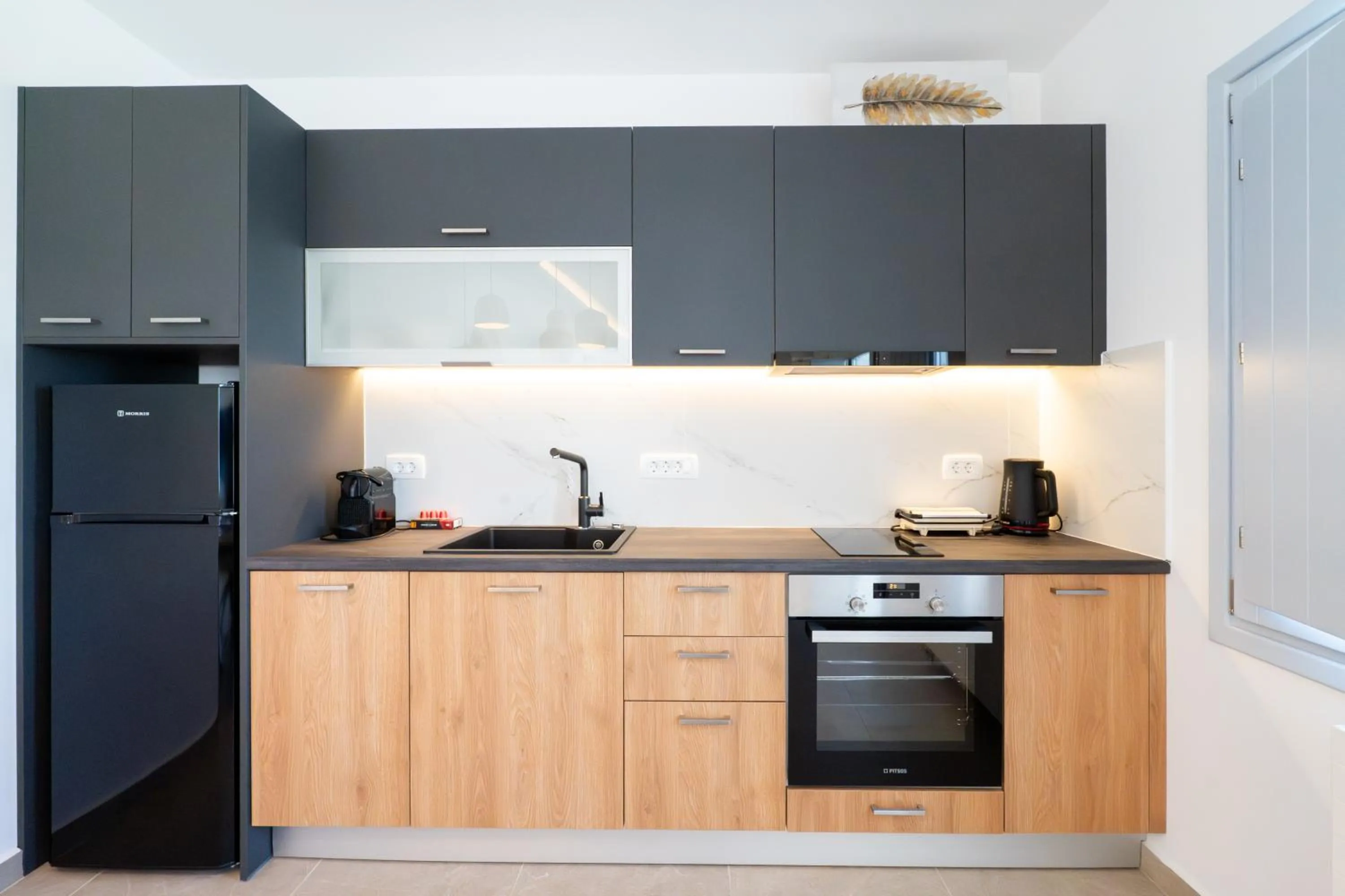 Kitchen or kitchenette in SN Santorini Apartments