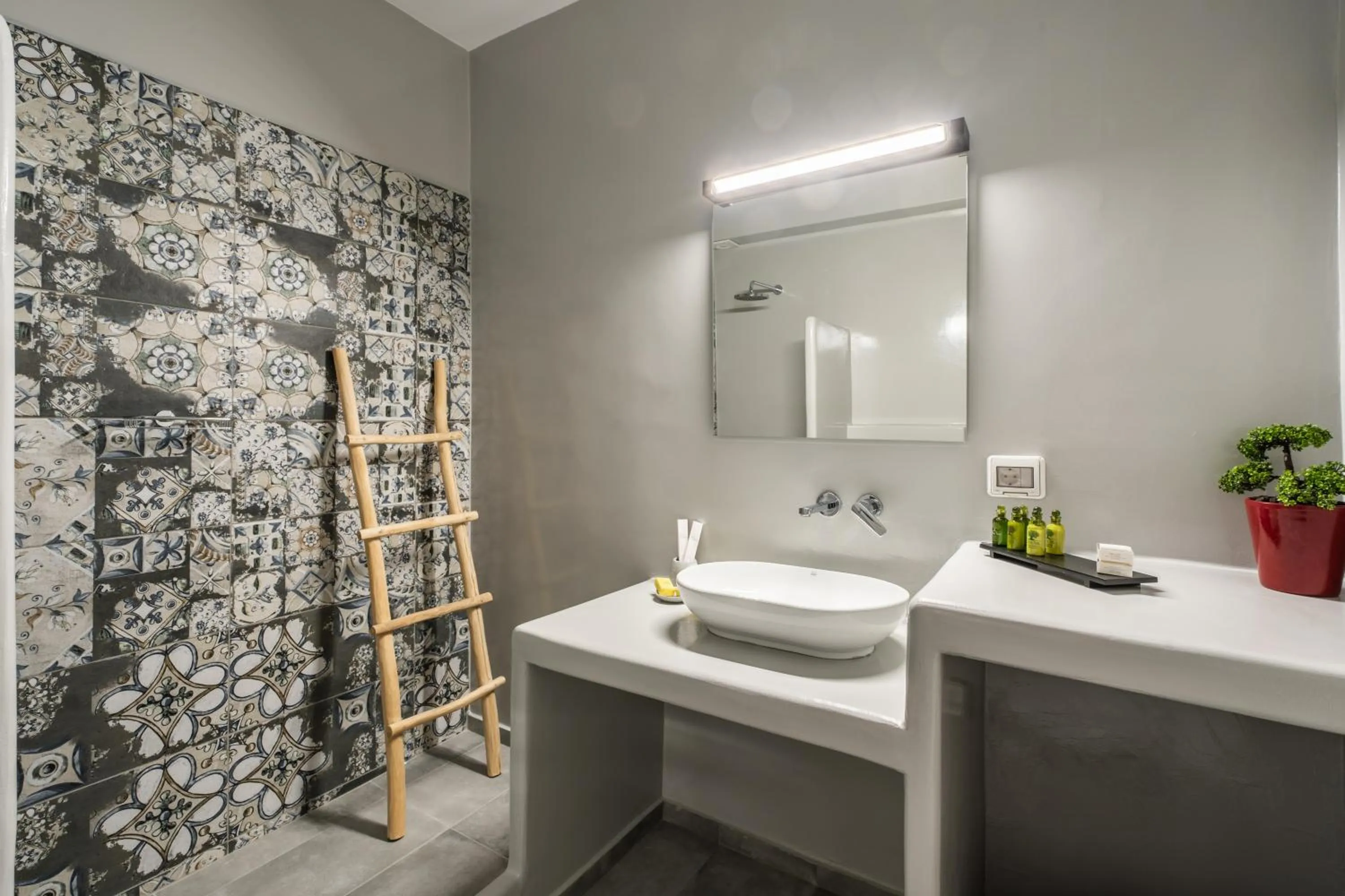 Shower in SN Santorini Apartments