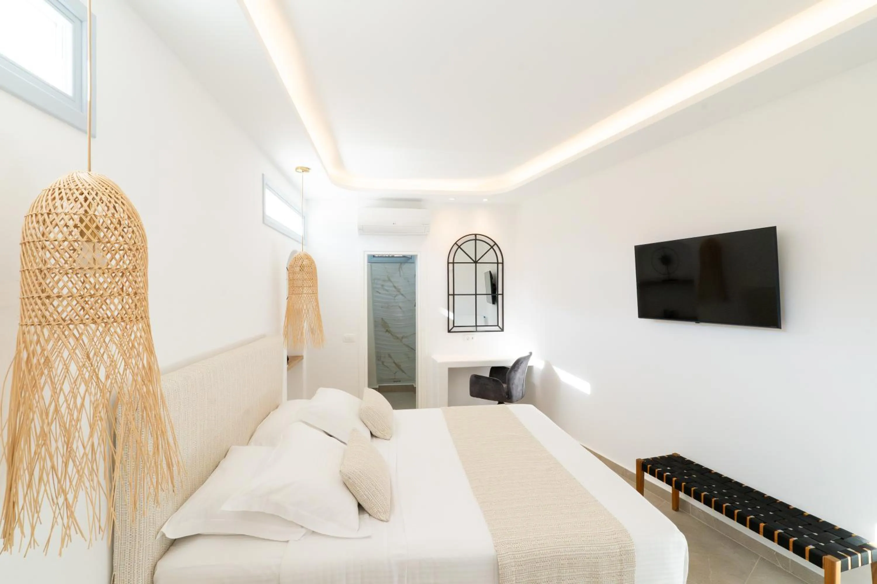 Bed in SN Santorini Apartments