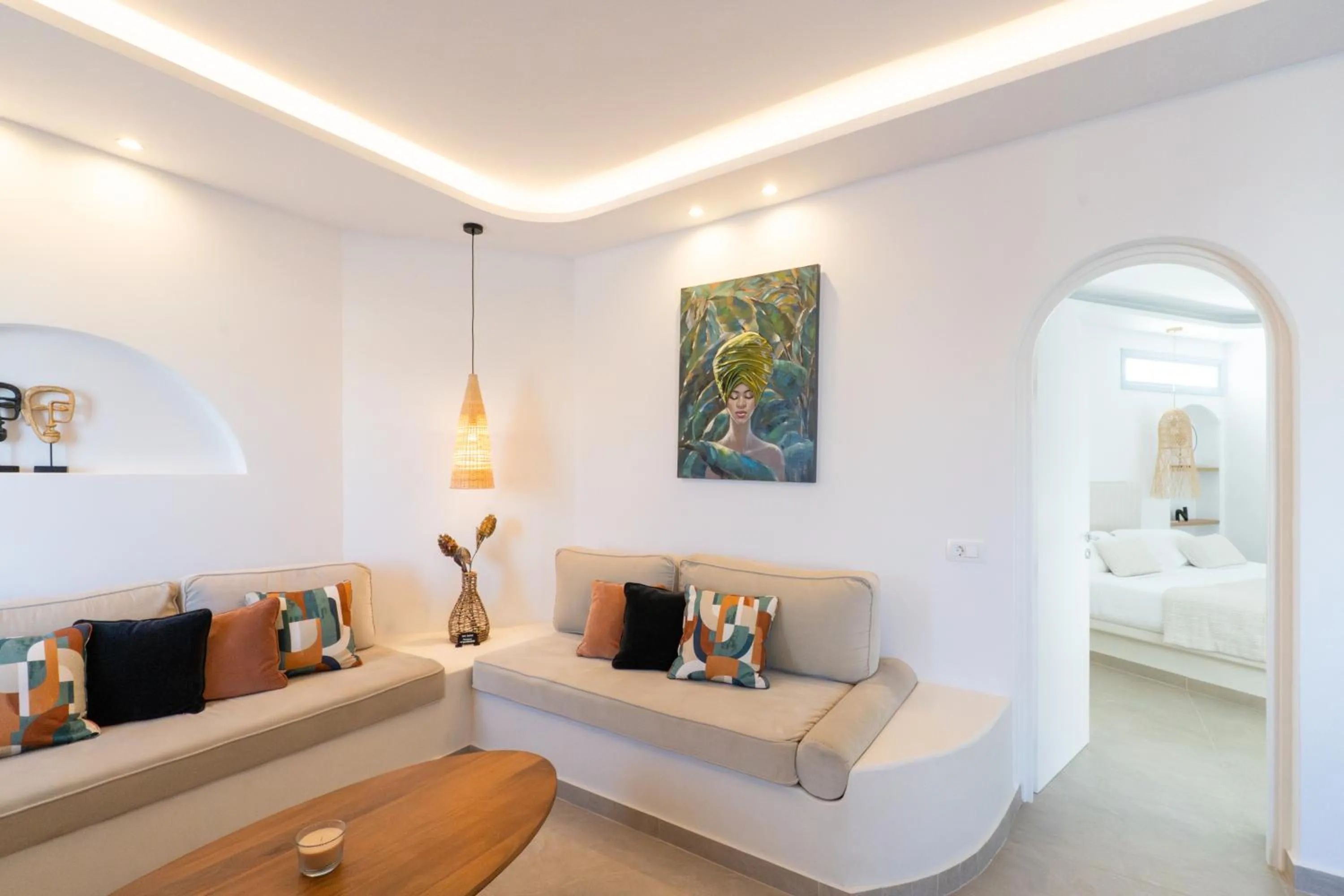 Bed in SN Santorini Apartments