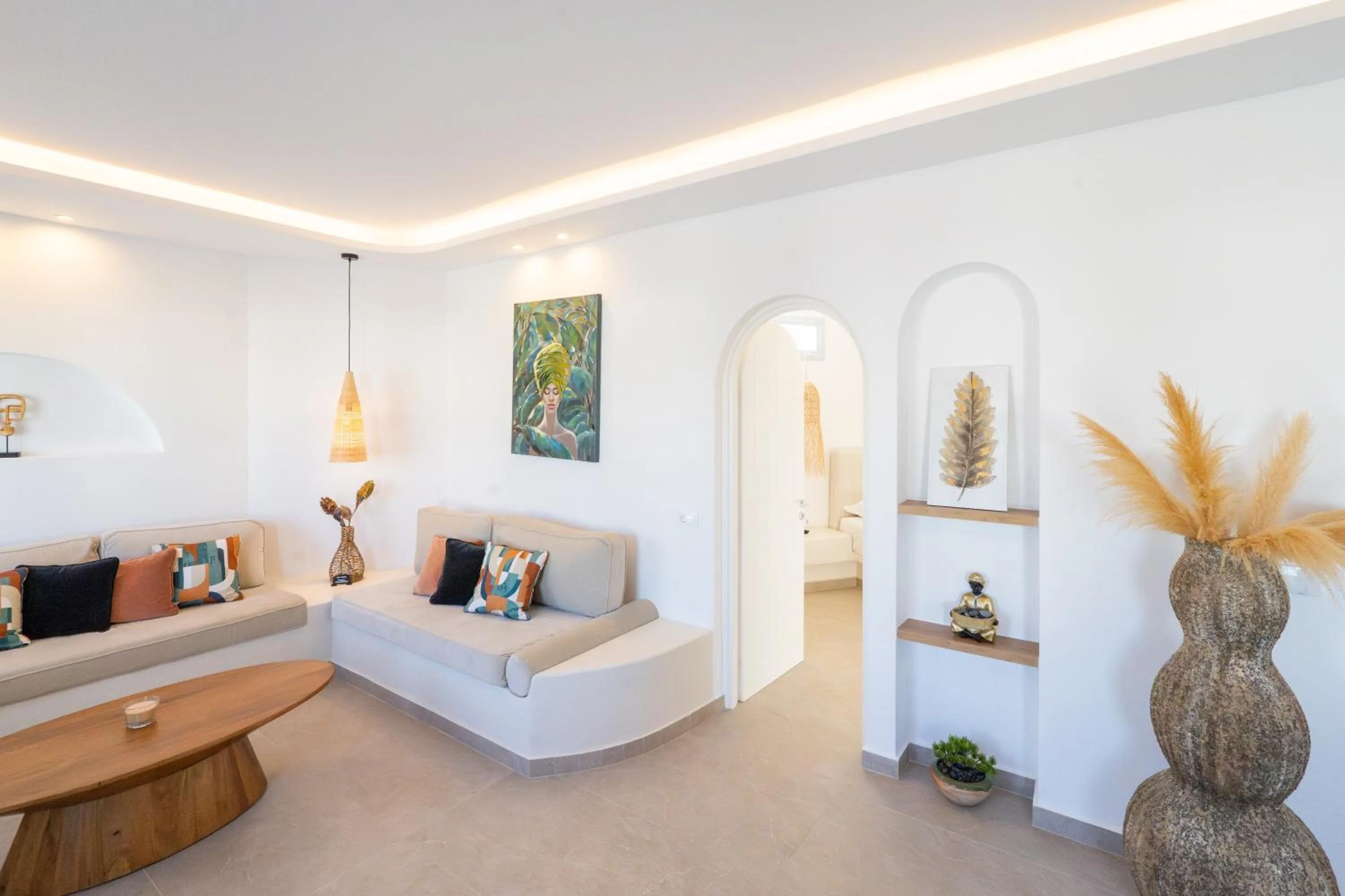 Living room in SN Santorini Apartments