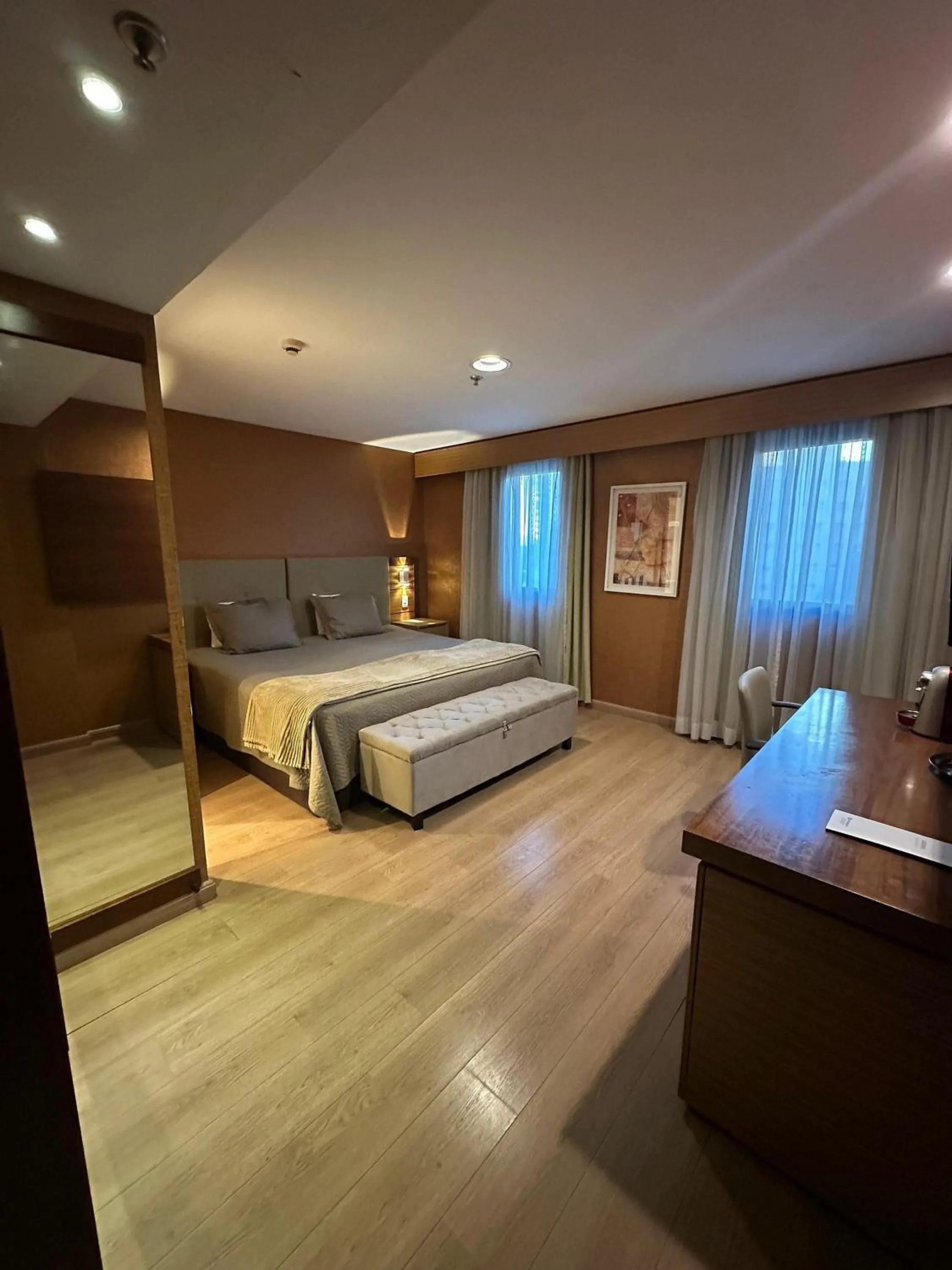 Bedroom, Bed in Flat 246 - Avenida Ibirapuera, Moema/SP