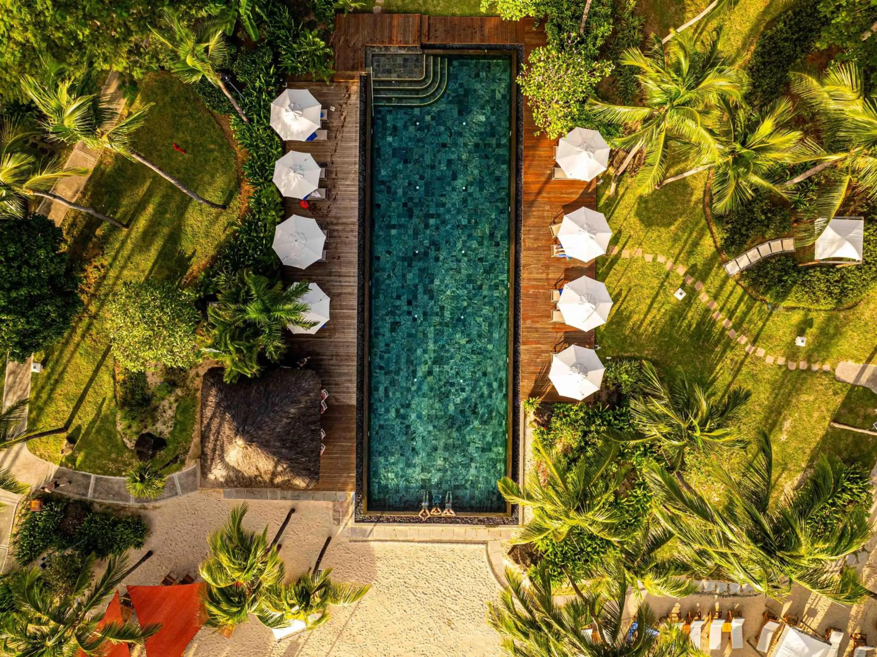 Pool view in Hilton Mauritius Resort & Spa