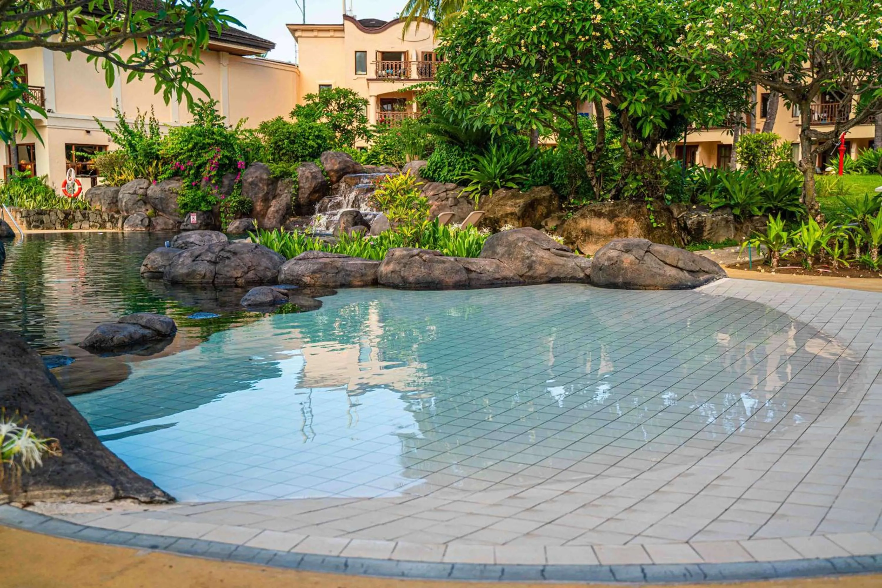 Pool view in Hilton Mauritius Resort & Spa