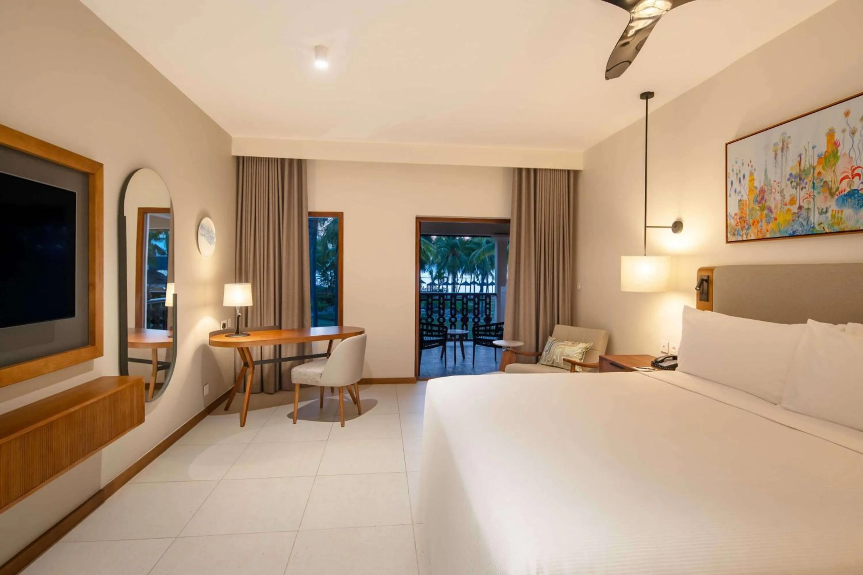 Bedroom, Bed in Hilton Mauritius Resort & Spa