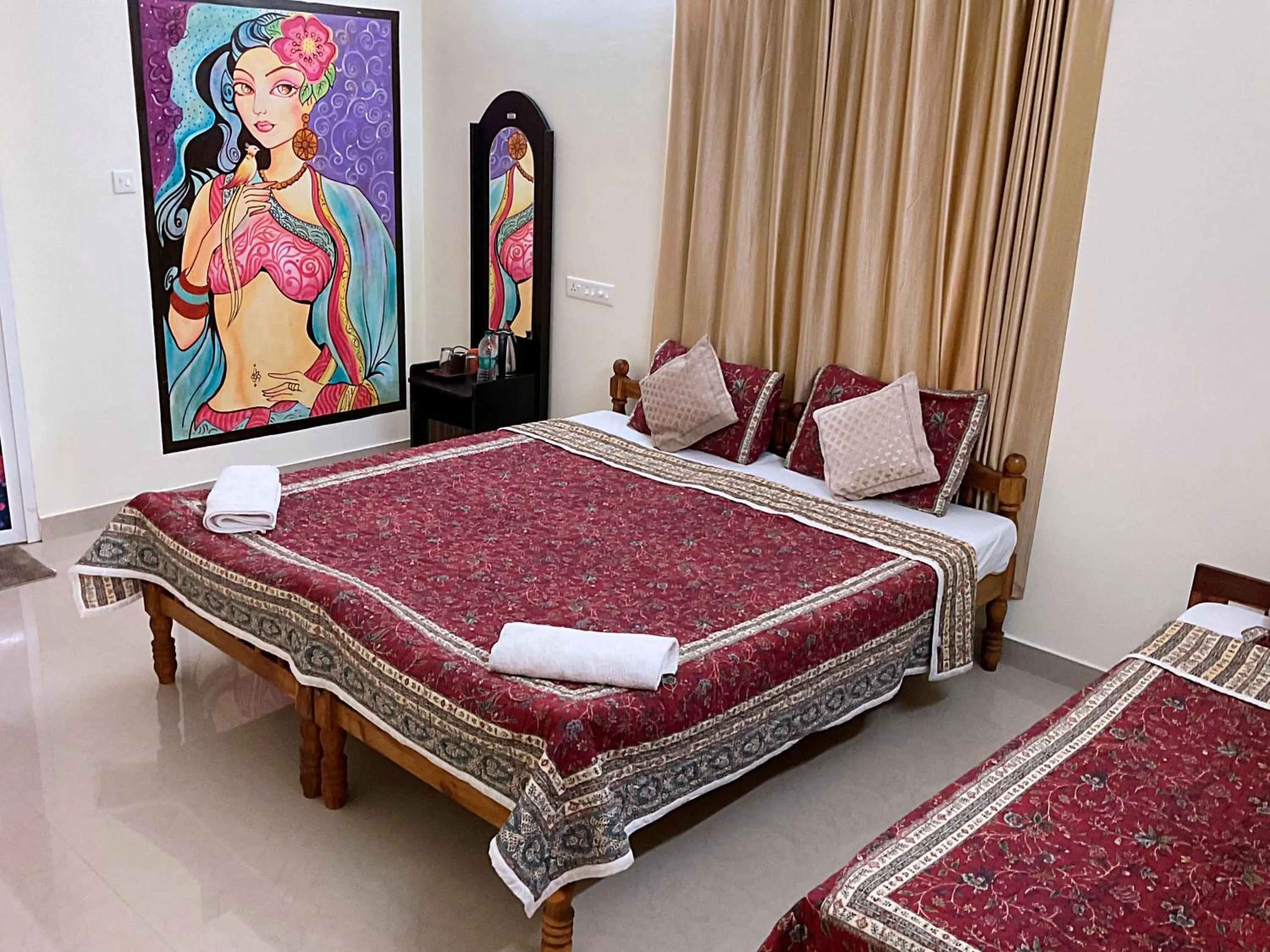 Bed in Aryavilla Heritage