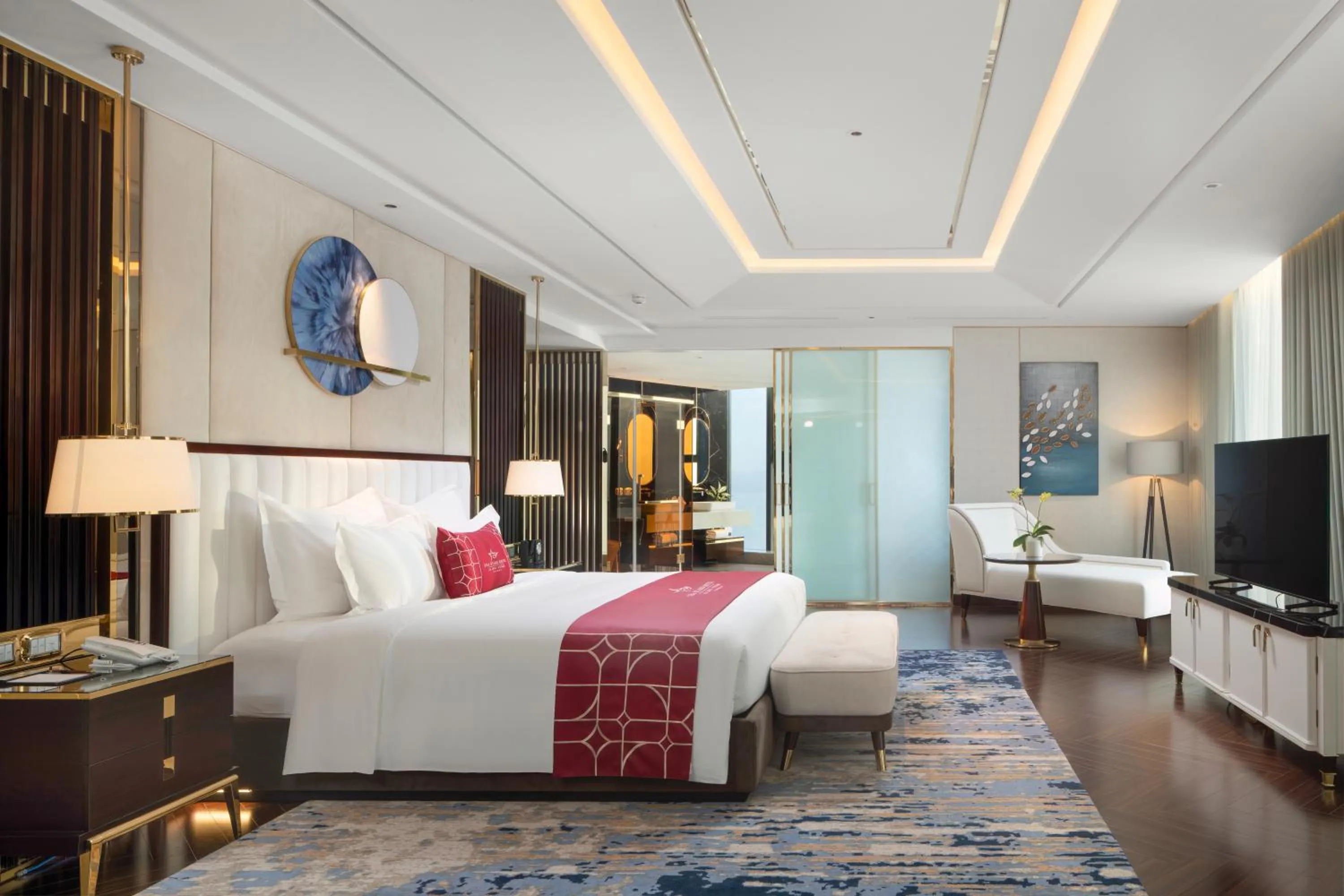 Bed in Sea Stars Hotel Ha Long