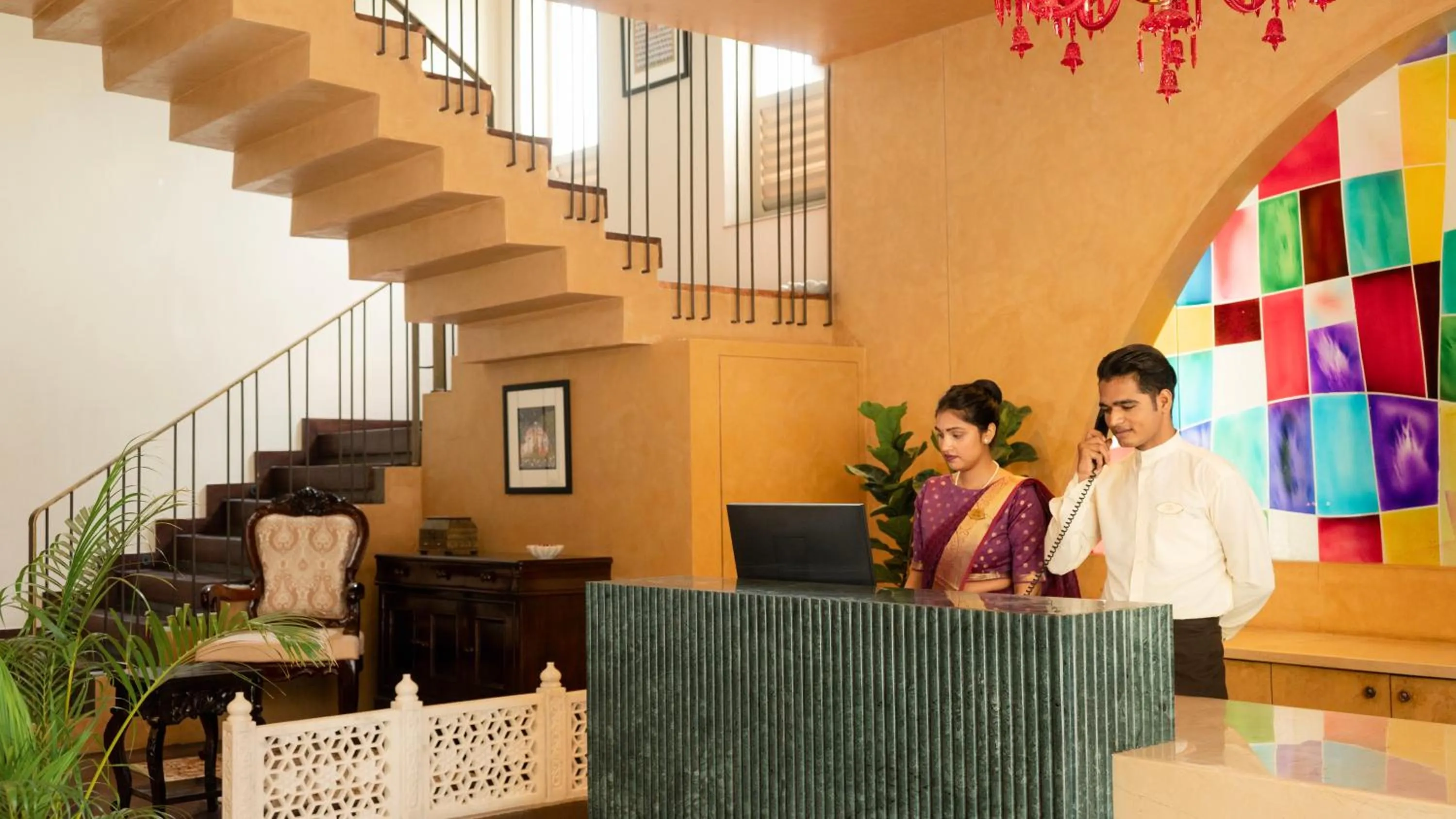 Lobby or reception in Hotel Bawa Udaipur