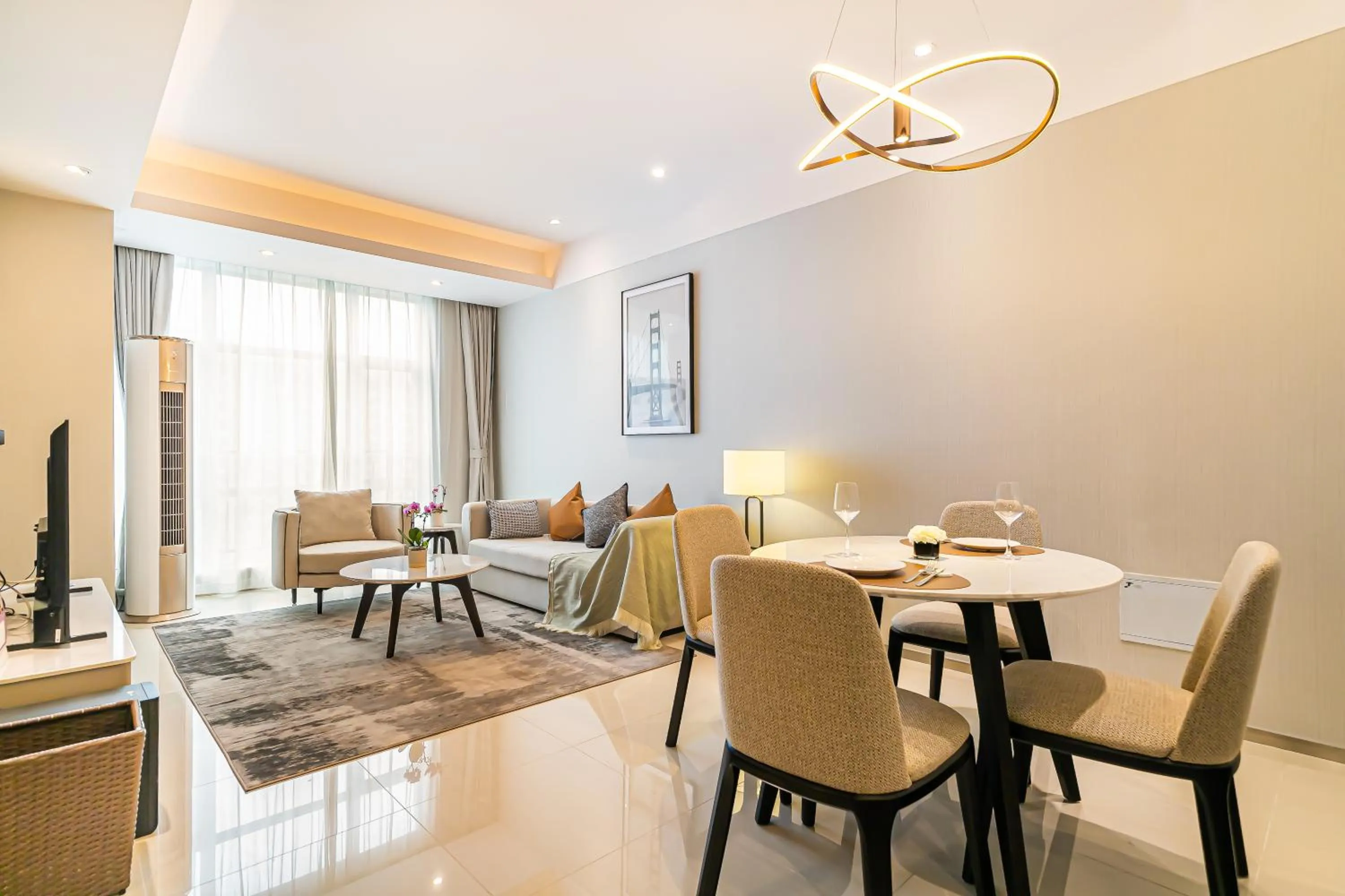 Living room in Somerset Haizhu Centre Guangzhou