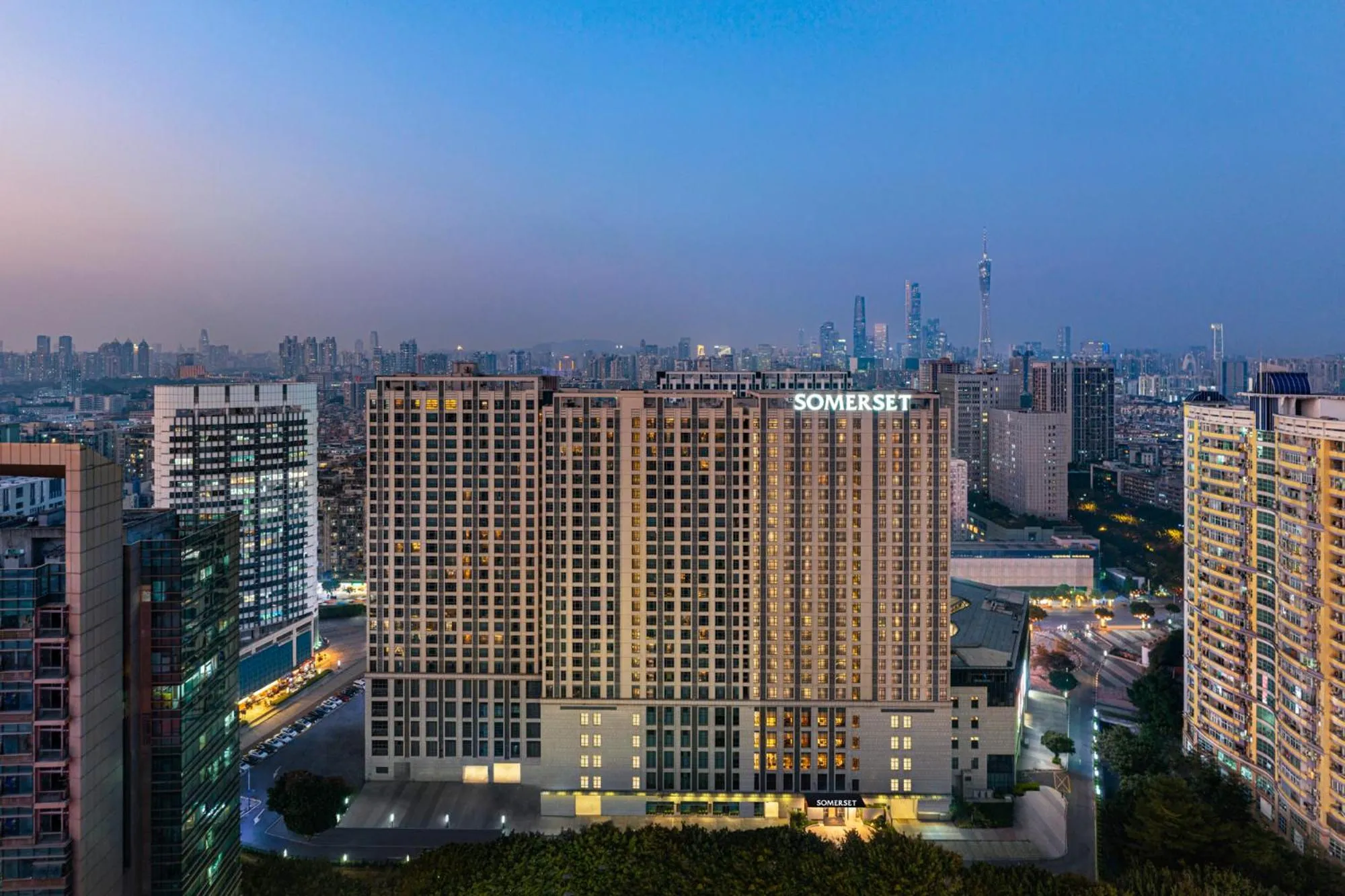 Property building in Somerset Haizhu Centre Guangzhou