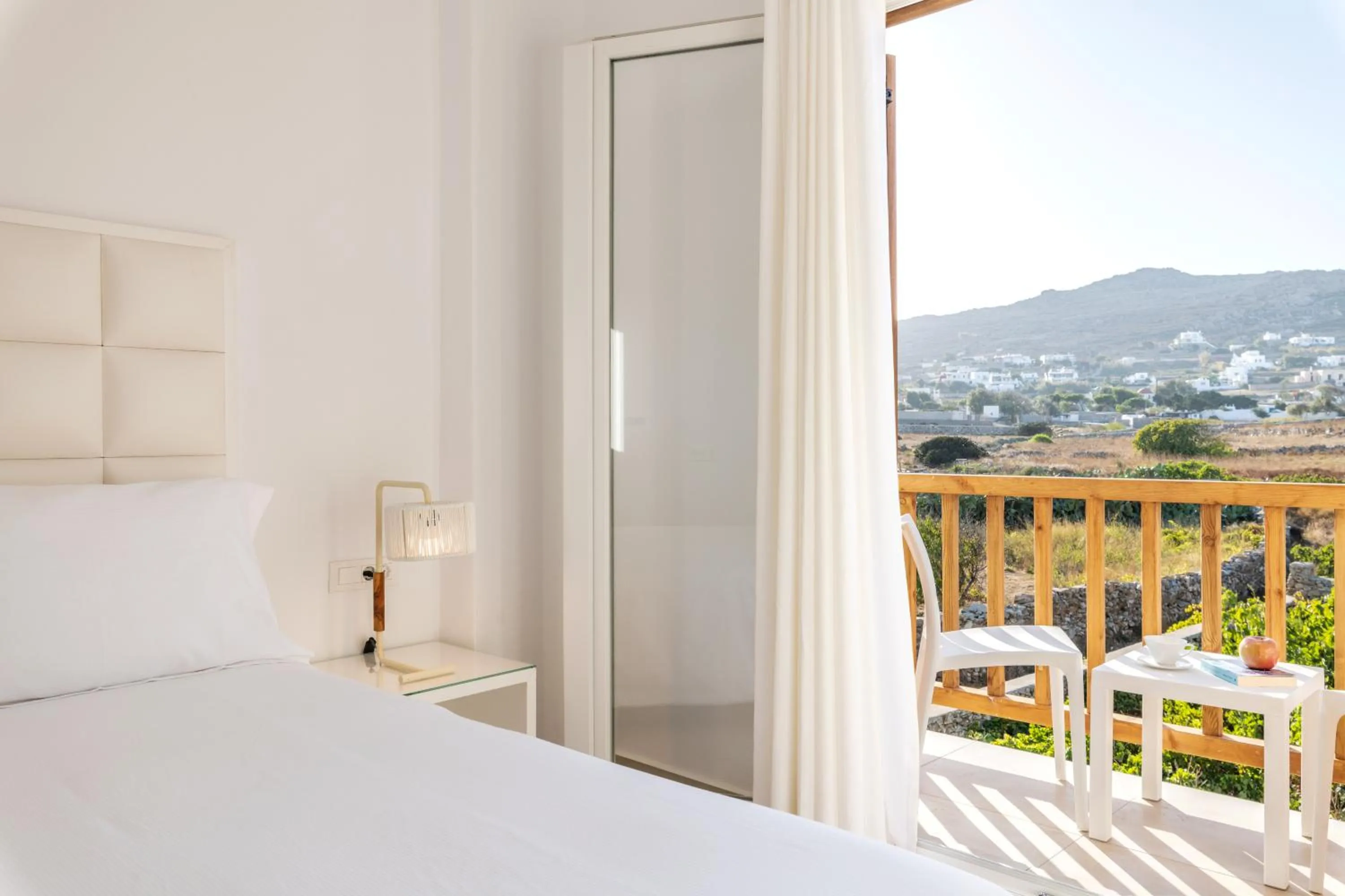 Bed in Mykonaki Hotel