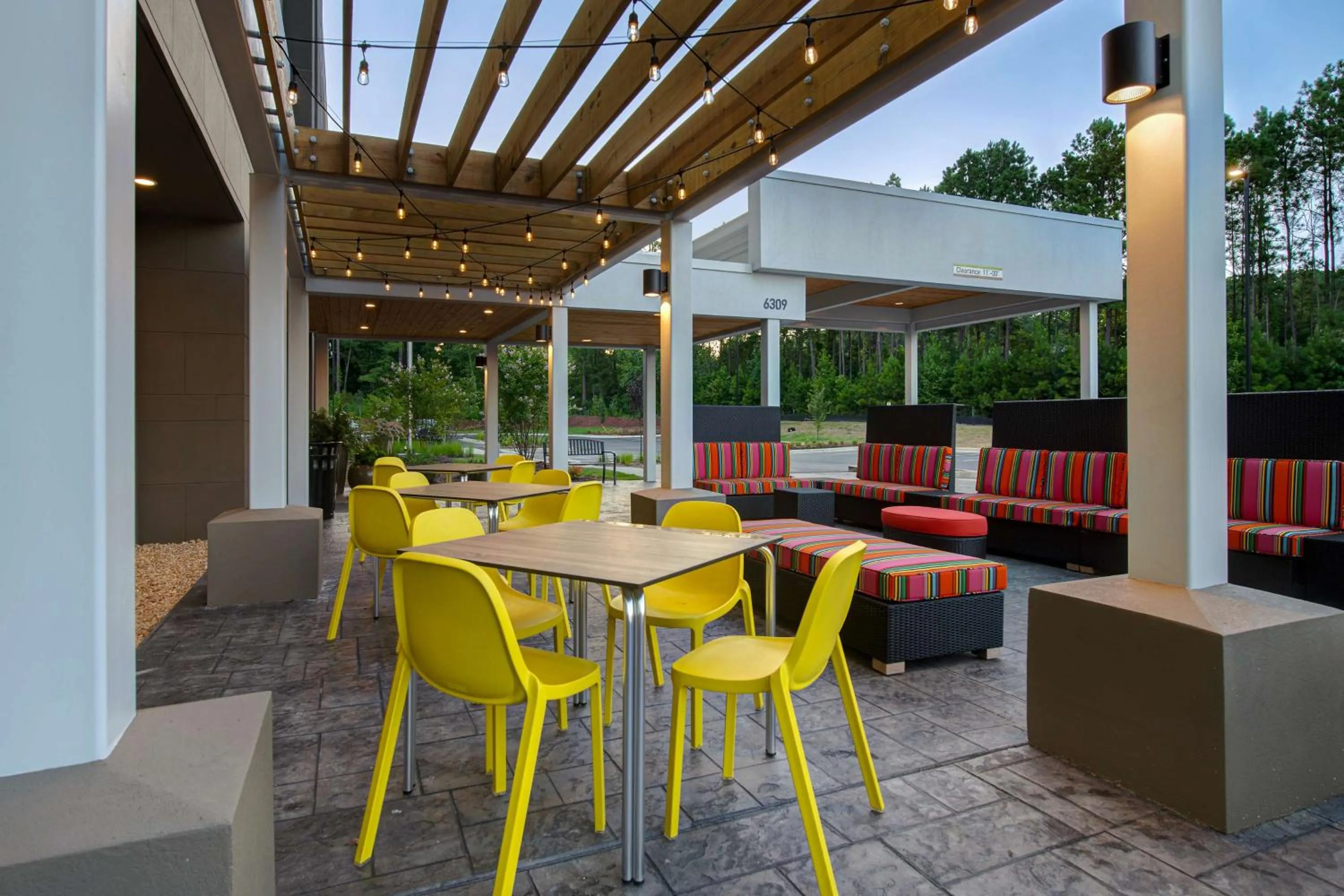 Patio in Home2 Suites By Hilton Fayetteville North