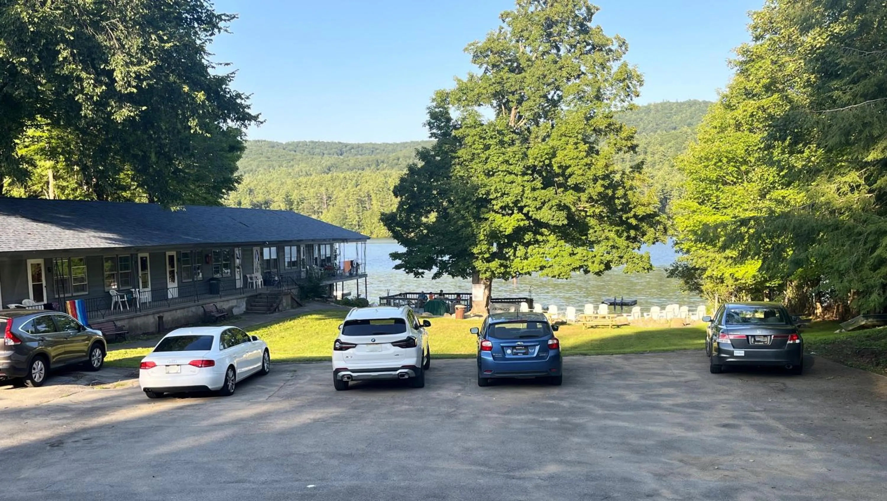 Lake view in Motel Luzerne