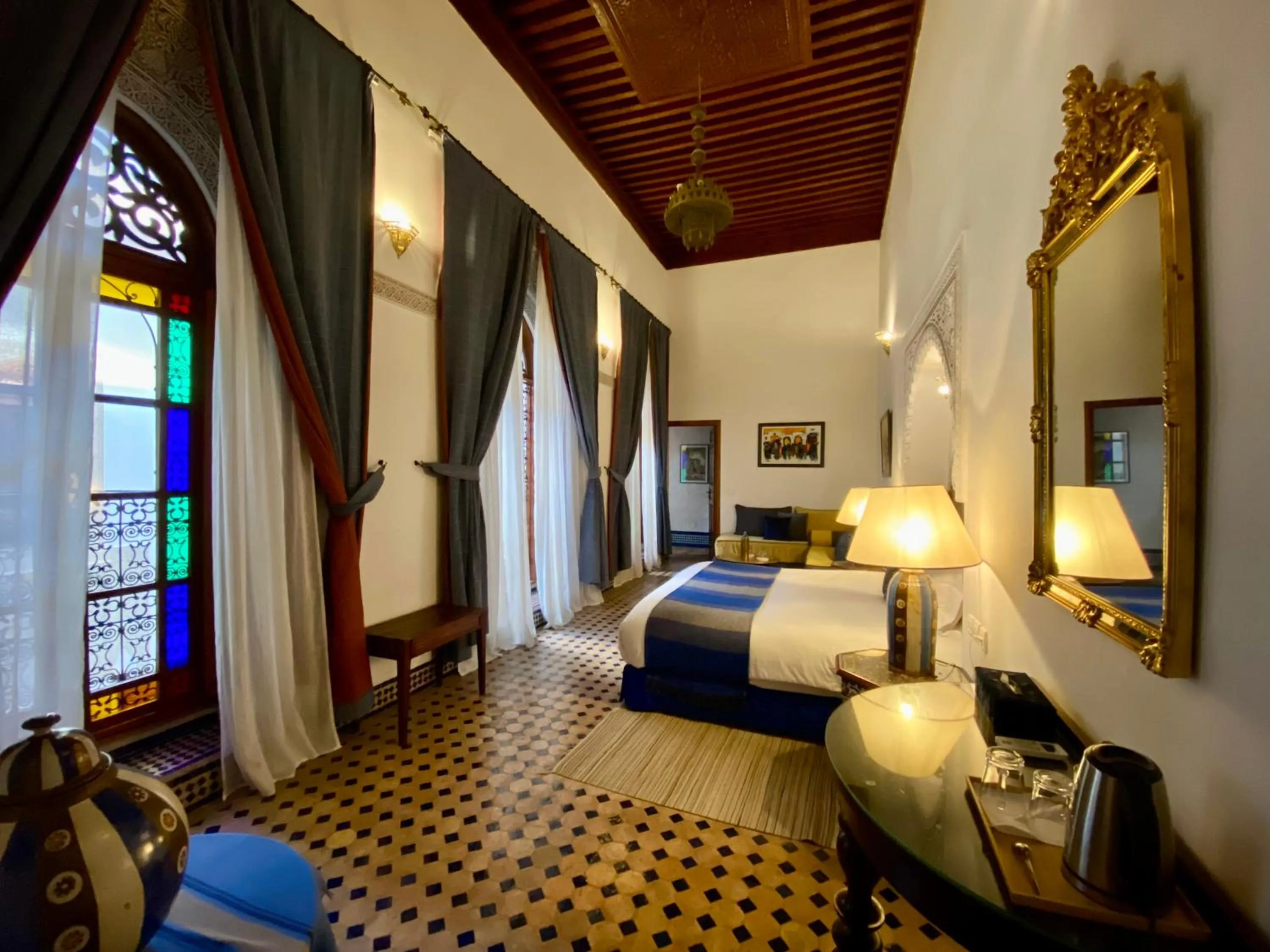 Bed in Riad Zamane Fès - Boutique & Spa