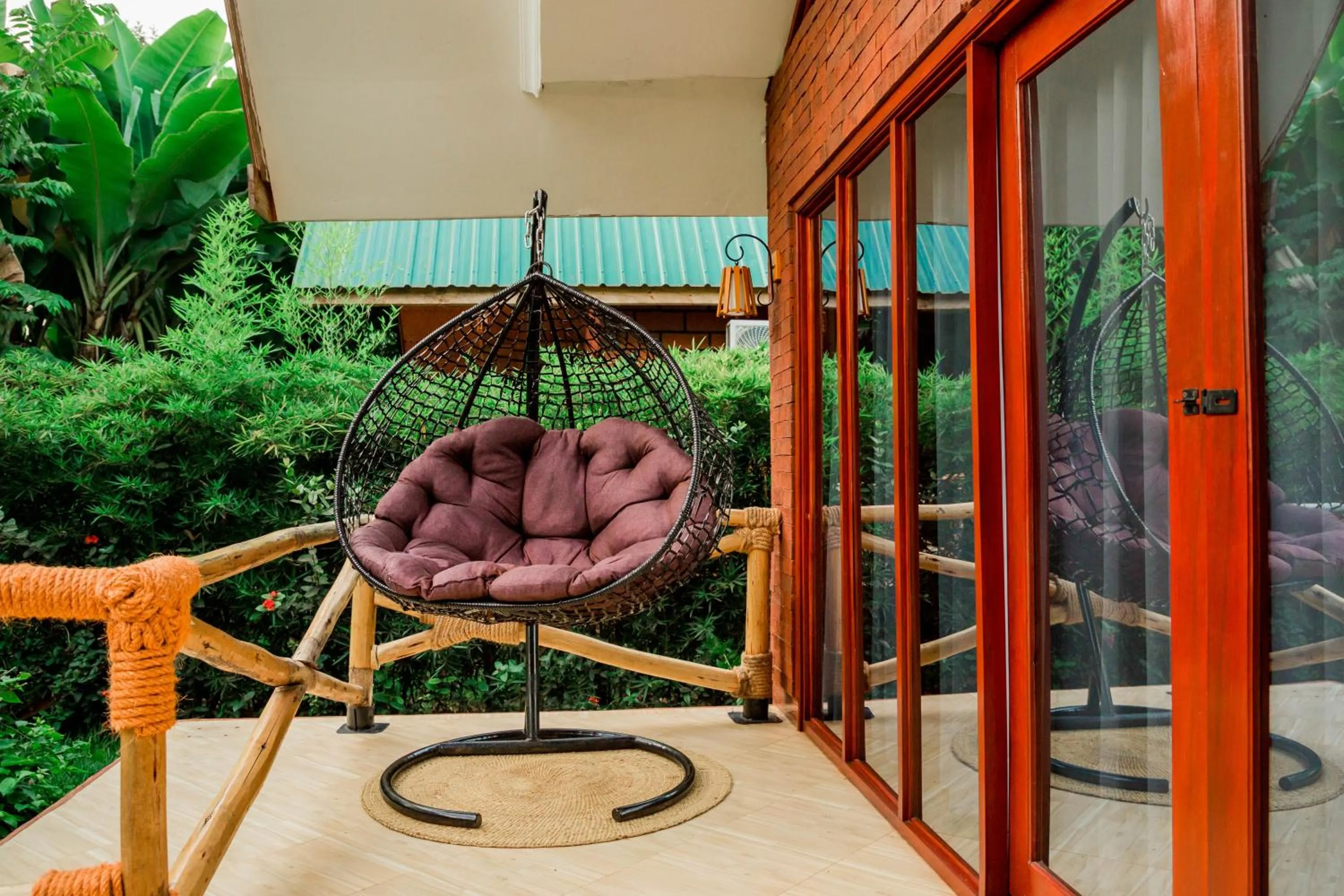 Balcony/Terrace in Shose Farmhouse Chalets & Campsite