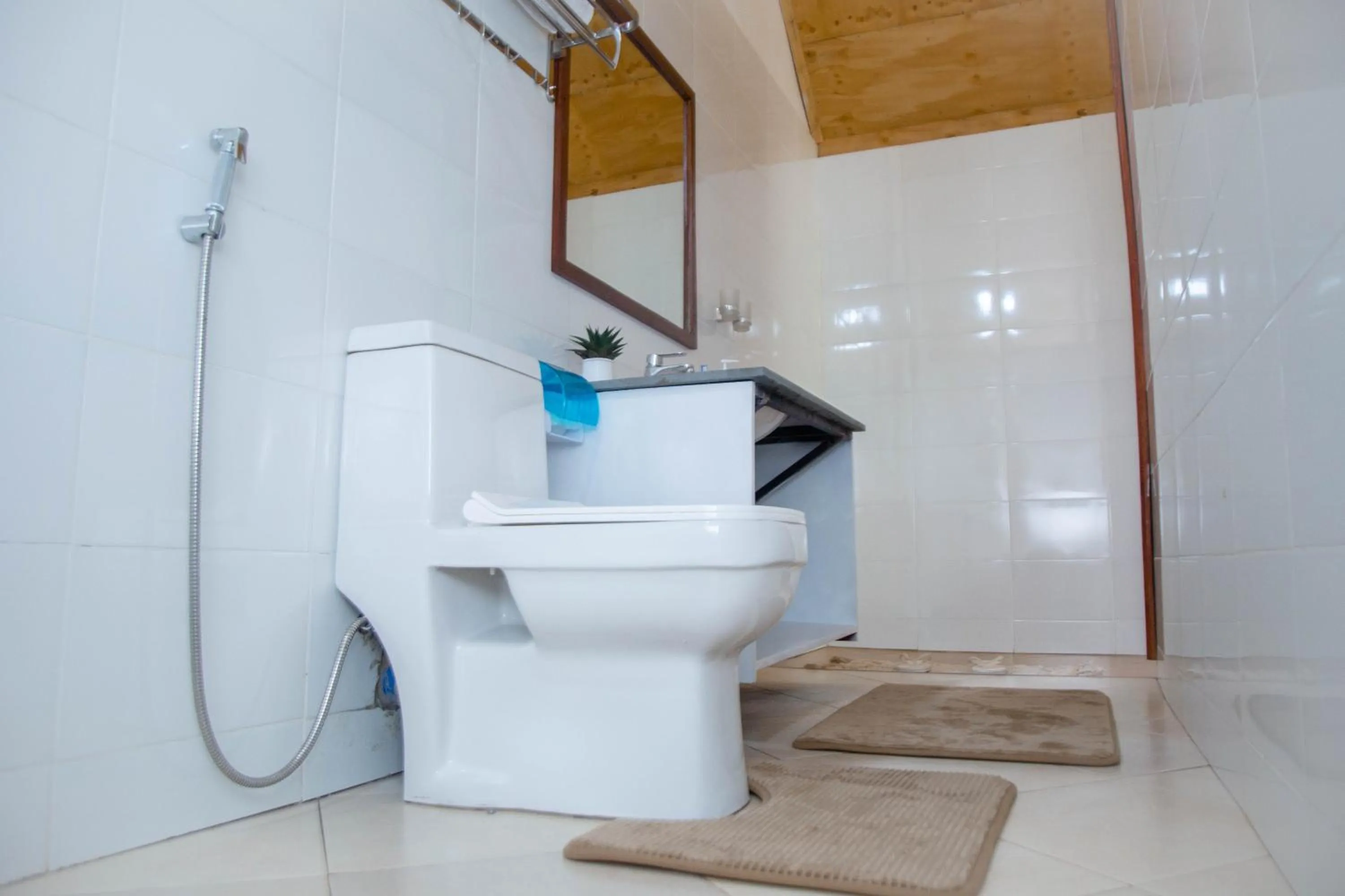 Toilet in Shose Farmhouse Chalets & Campsite