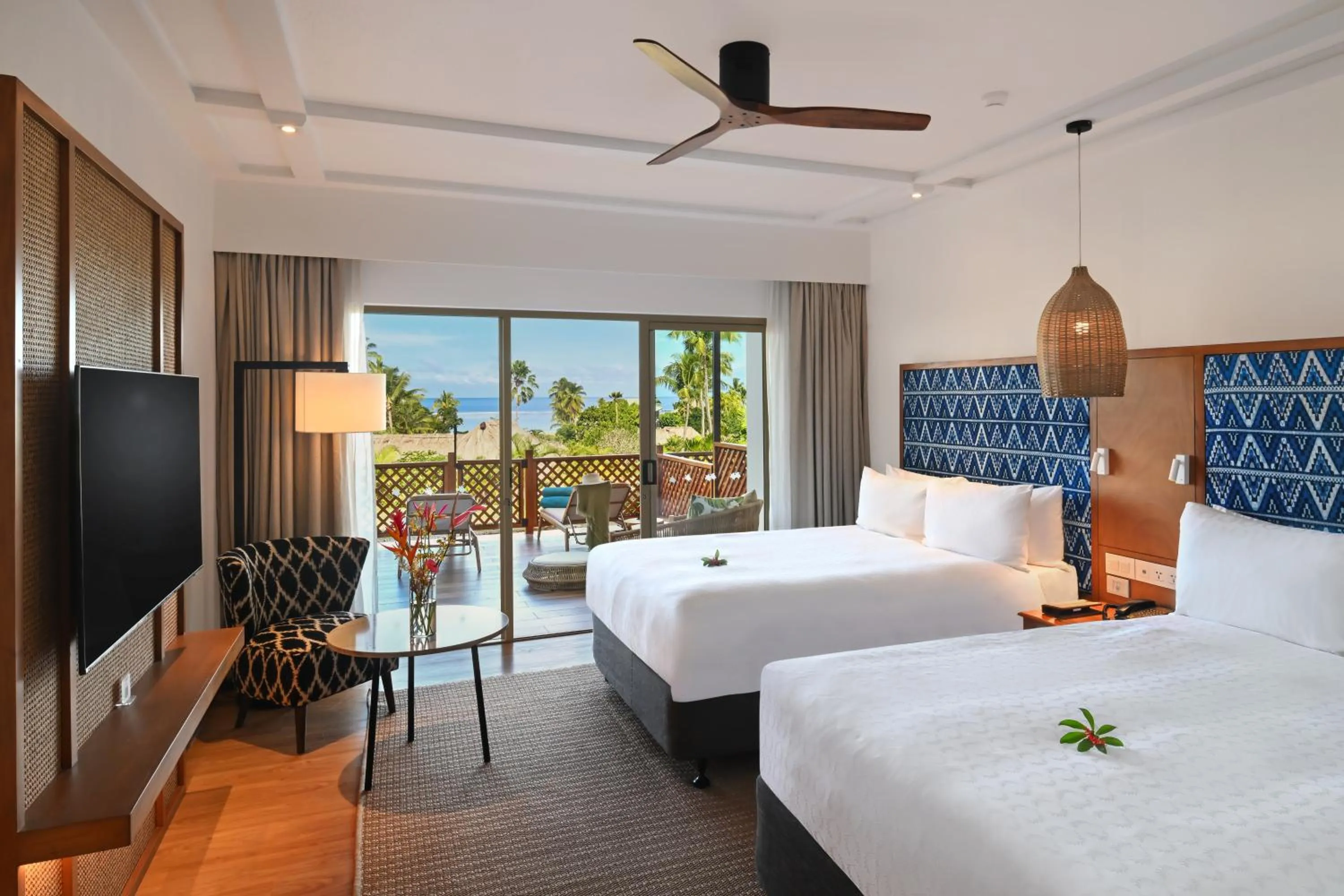 TV and multimedia, Bed in Outrigger Fiji Beach Resort