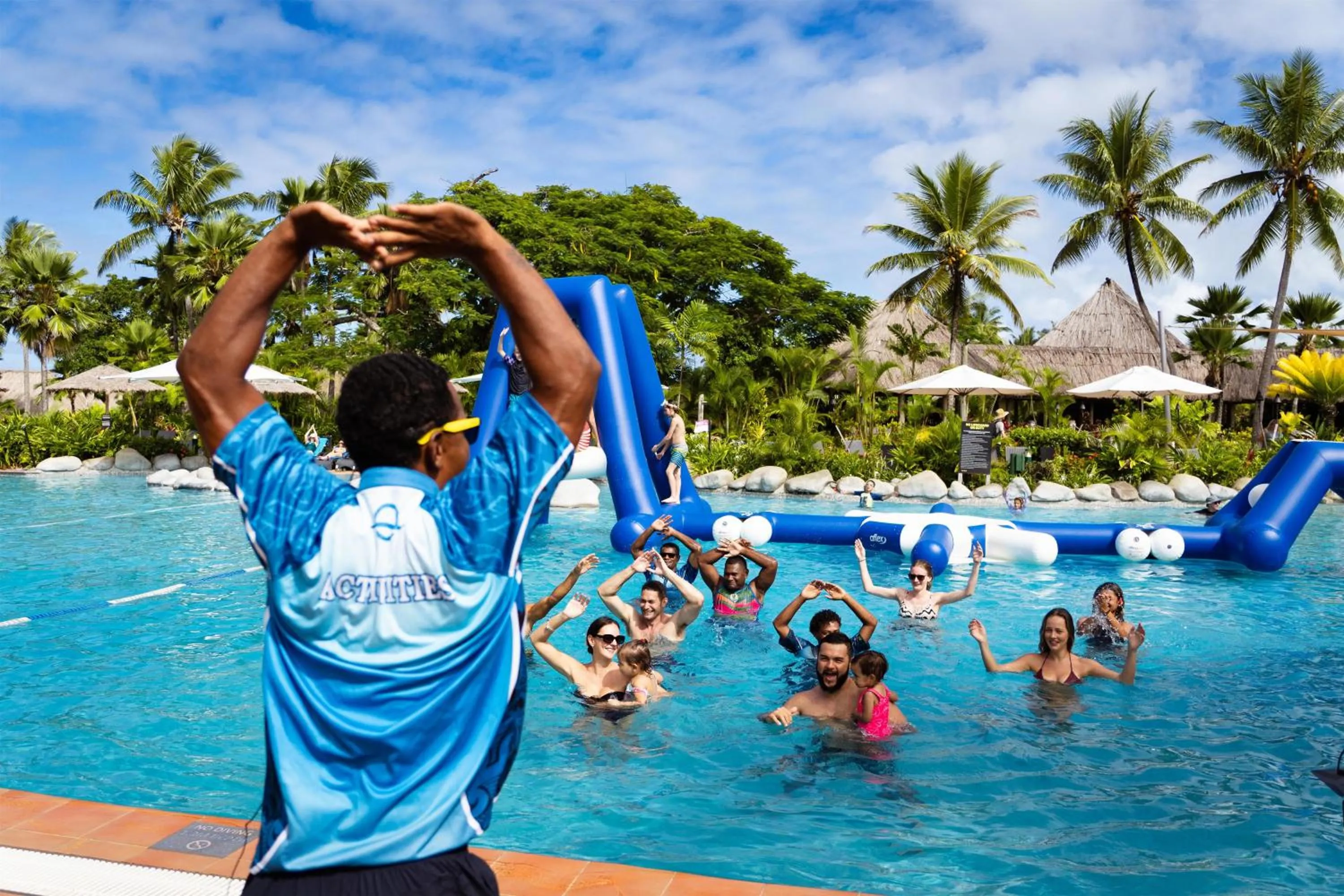 Pool view in Outrigger Fiji Beach Resort
