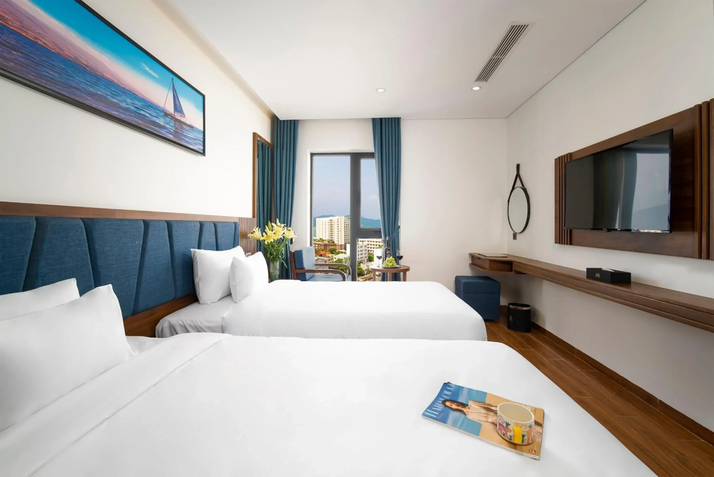 Double or Twin Room with Partial Sea View in Ruby Star Da Nang - Central My Khe Beach Double or Twin Room with Partial Sea View in Ruby Star Da Nang - Central My Khe Beach