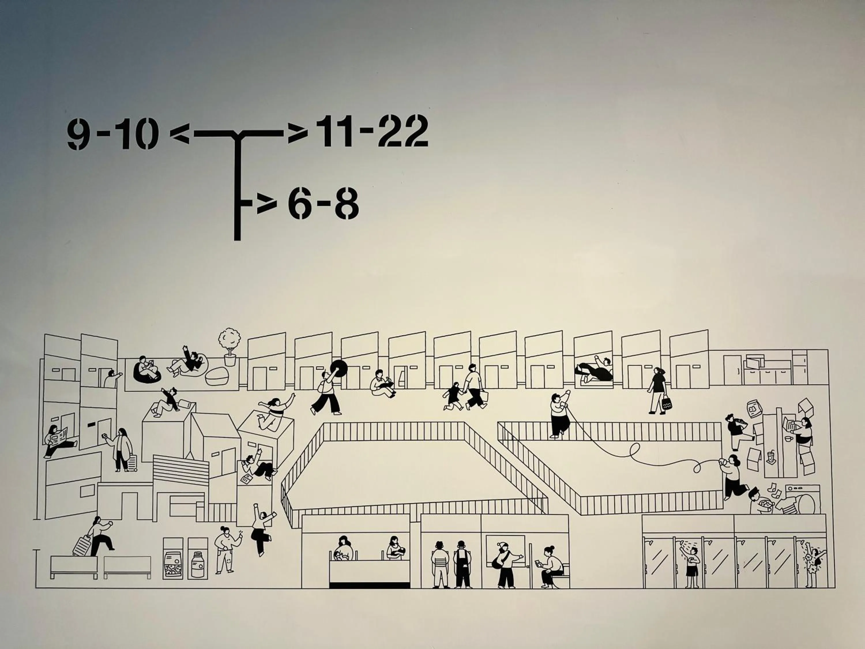 Floor plan in KW2 Hostel