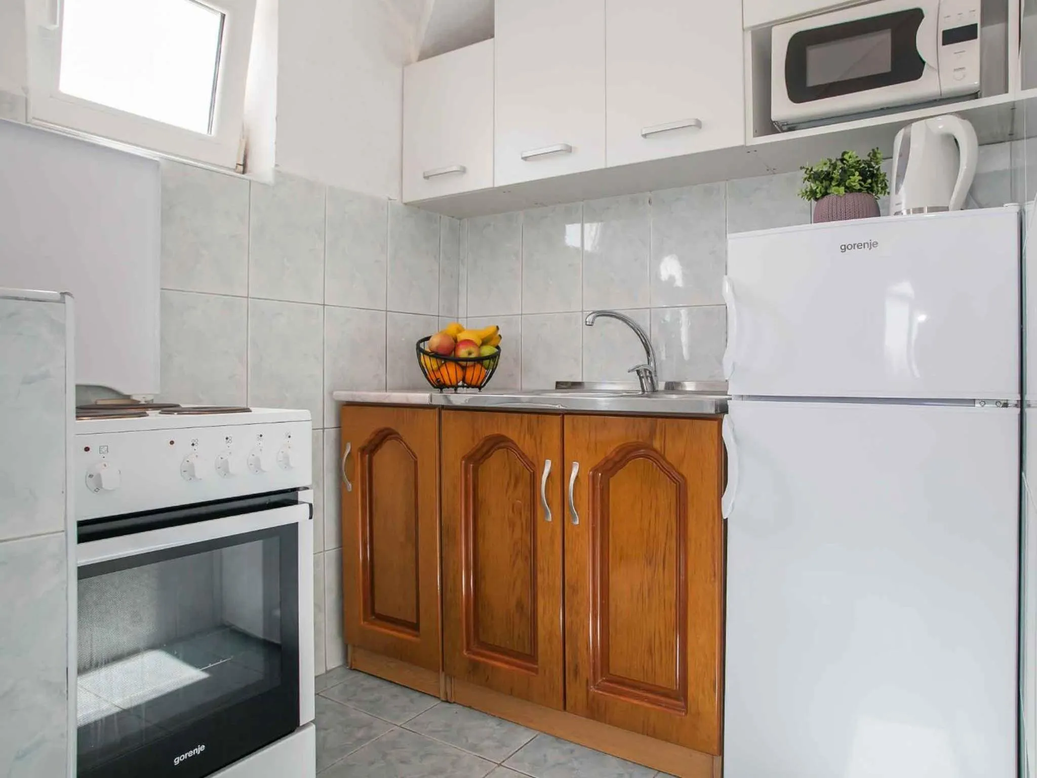 Kitchen or kitchenette in Maki Apartments - Plavi Horizonti Beach