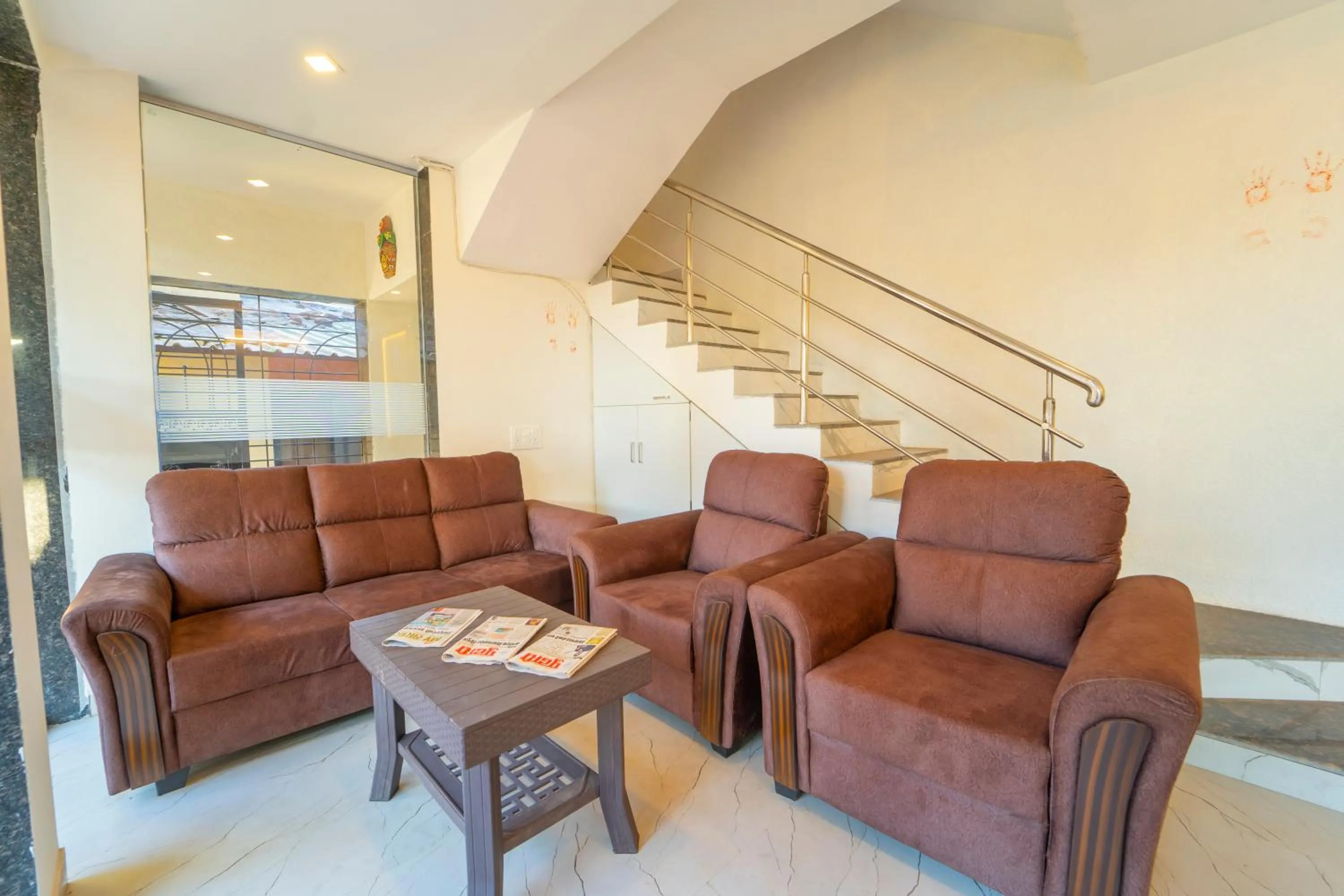 Seating area in Dhimahi Residency