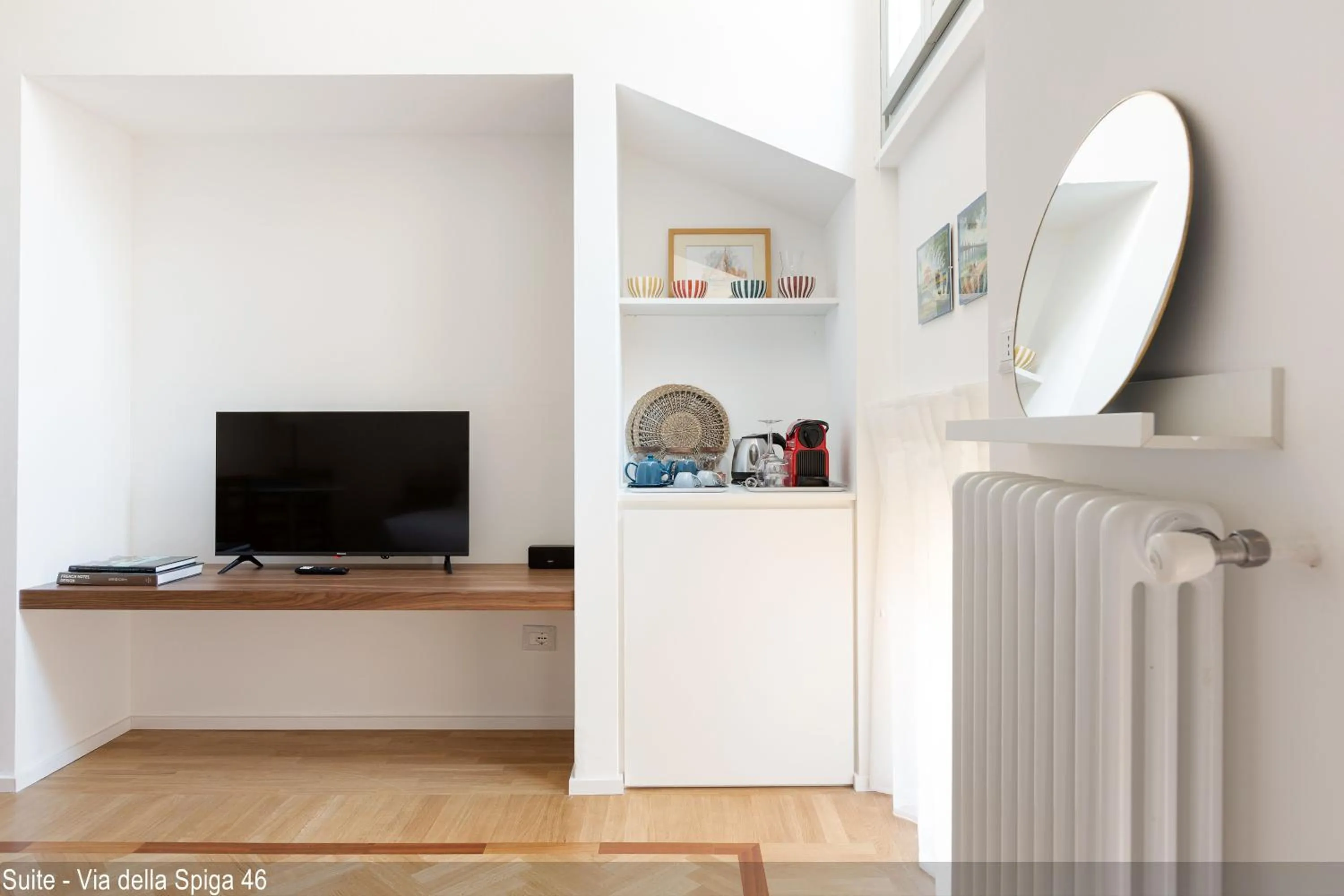 TV and multimedia in Brera Apartments in Via della Spiga