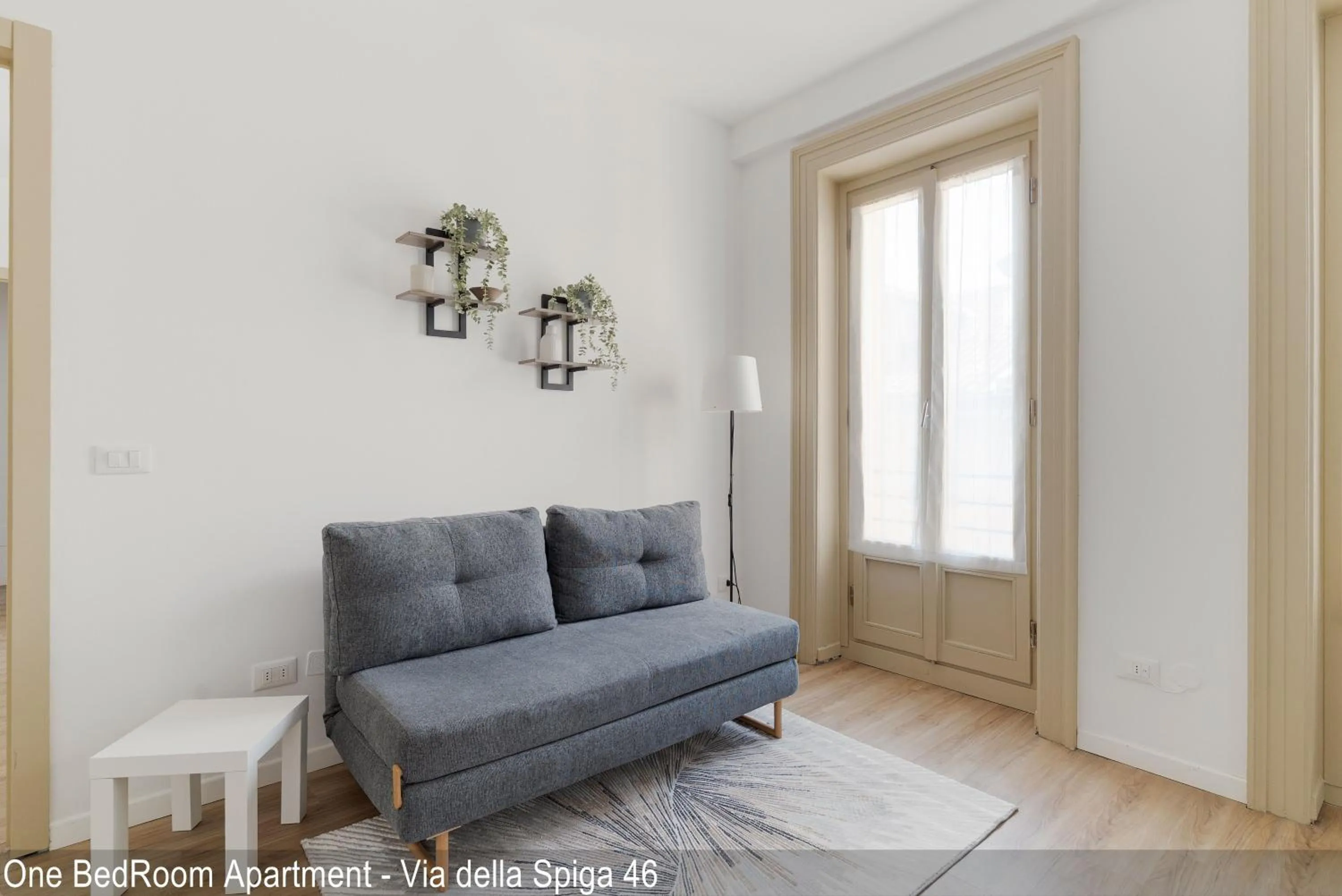 Living room in Brera Apartments in Via della Spiga