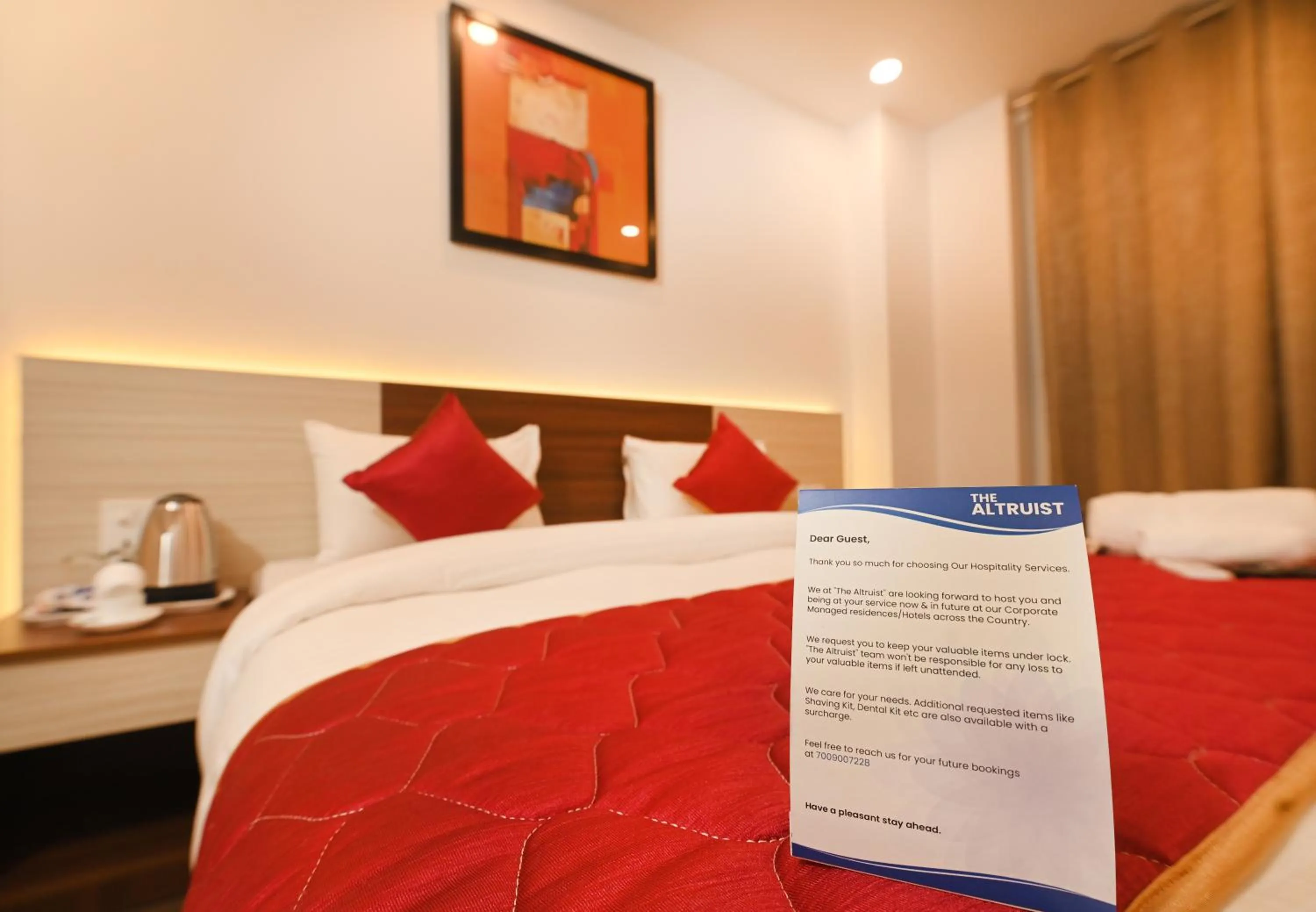 Bedroom, Bed in The Altruist Business Stays , DLF Phase 3