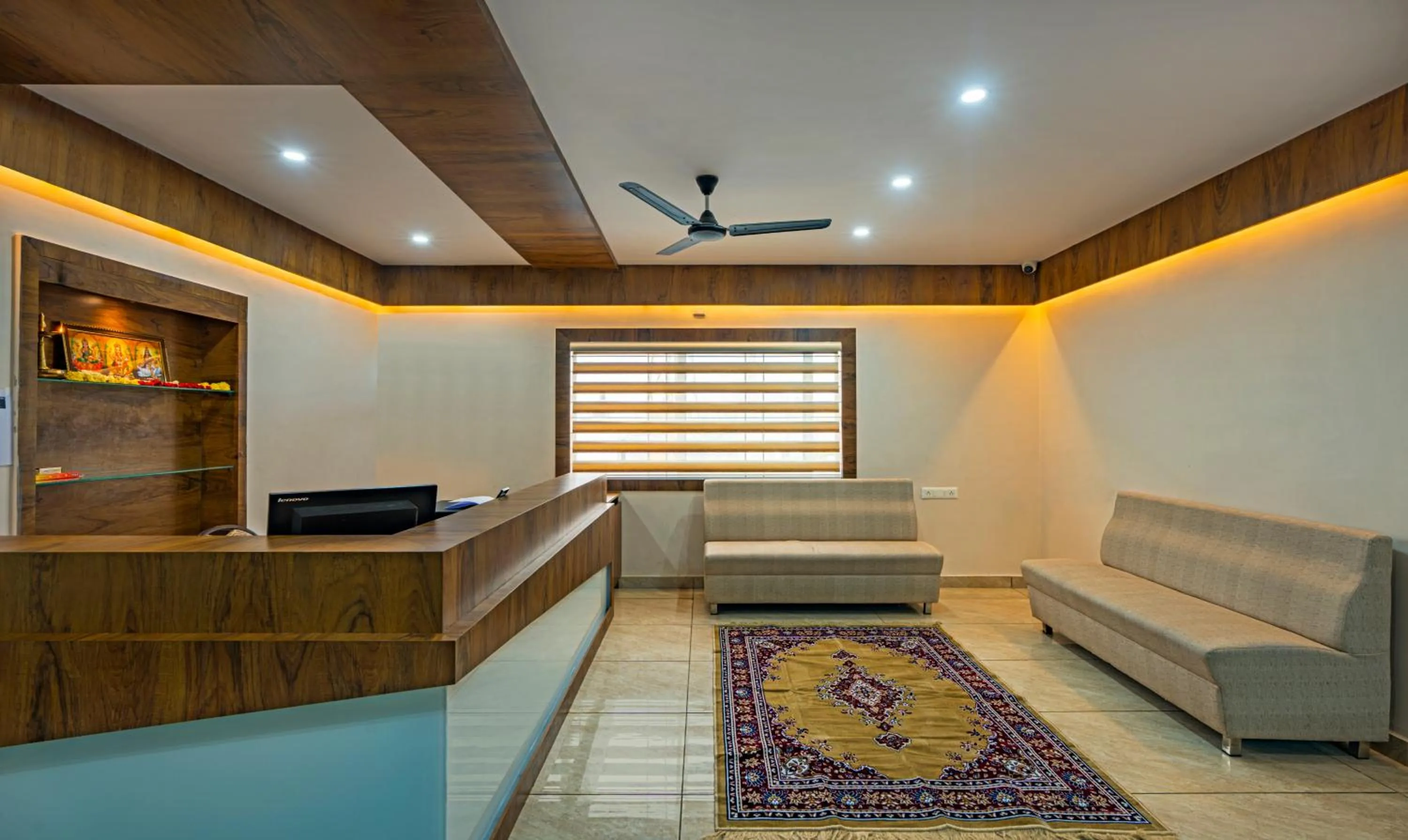 Lobby or reception in Treebo Global Stay, Uttarahalli