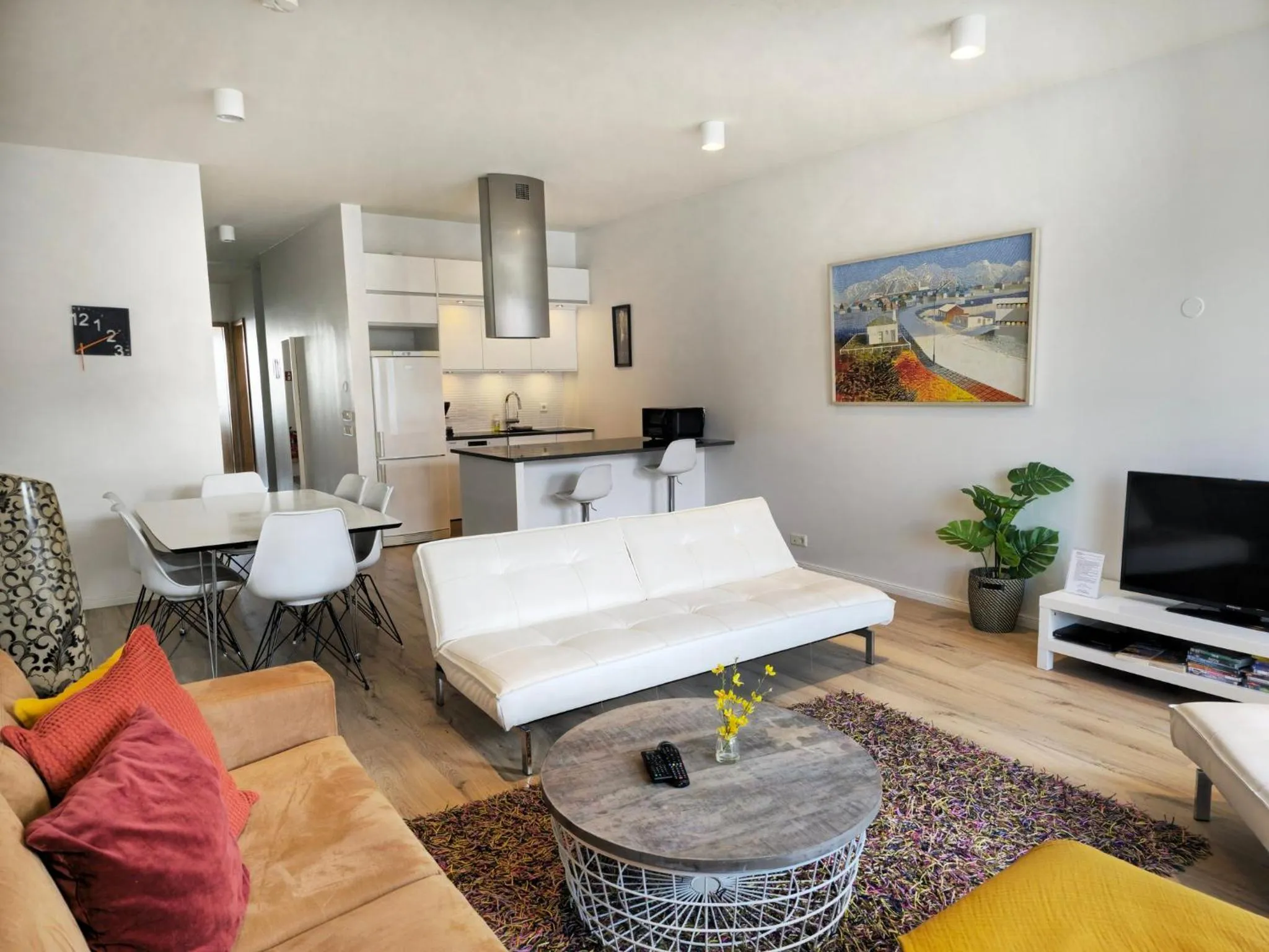 Living room, Bed in Reykjavik4You Apartments