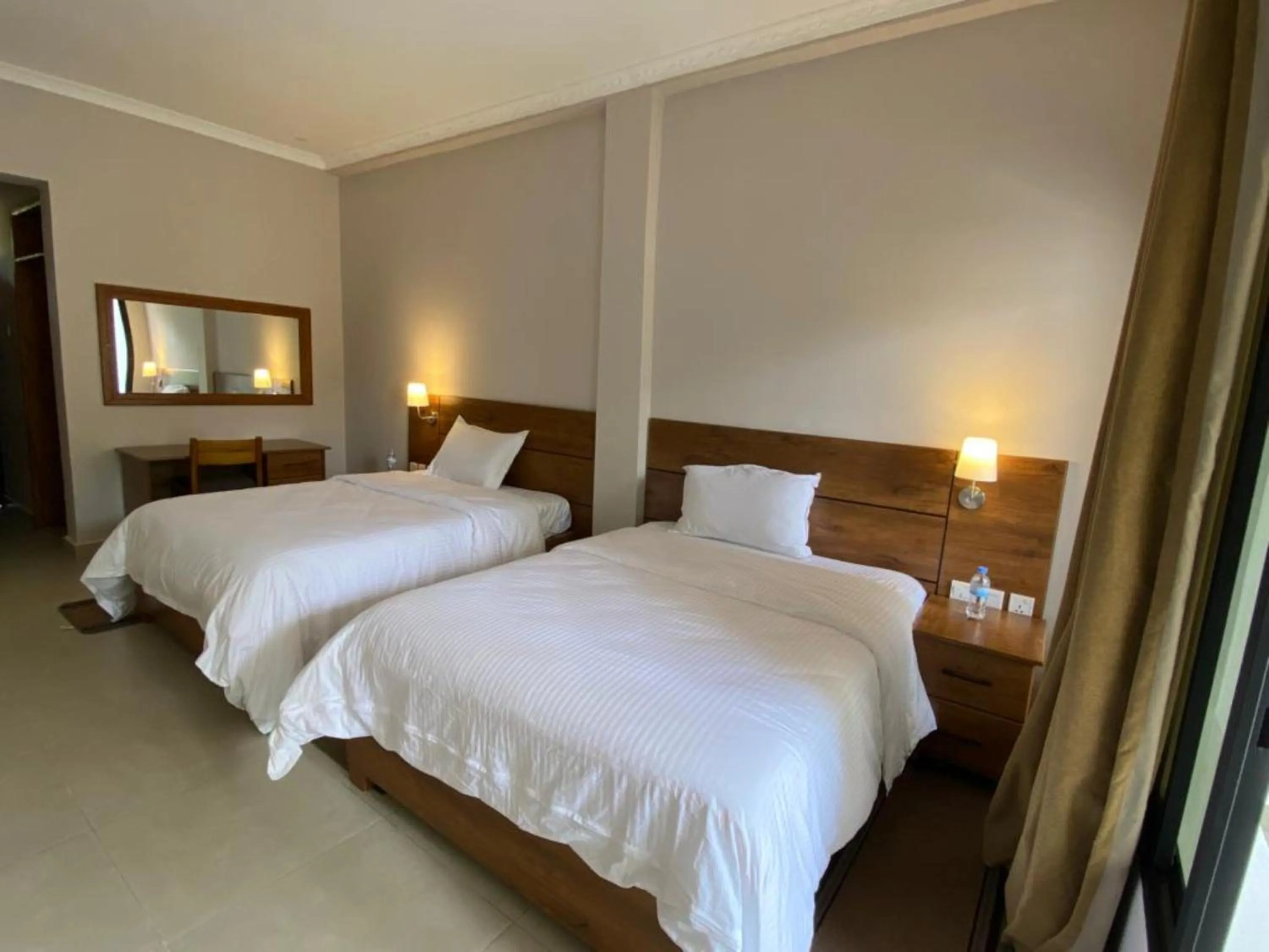 Bed in Maravilla Kivu Eco Resort