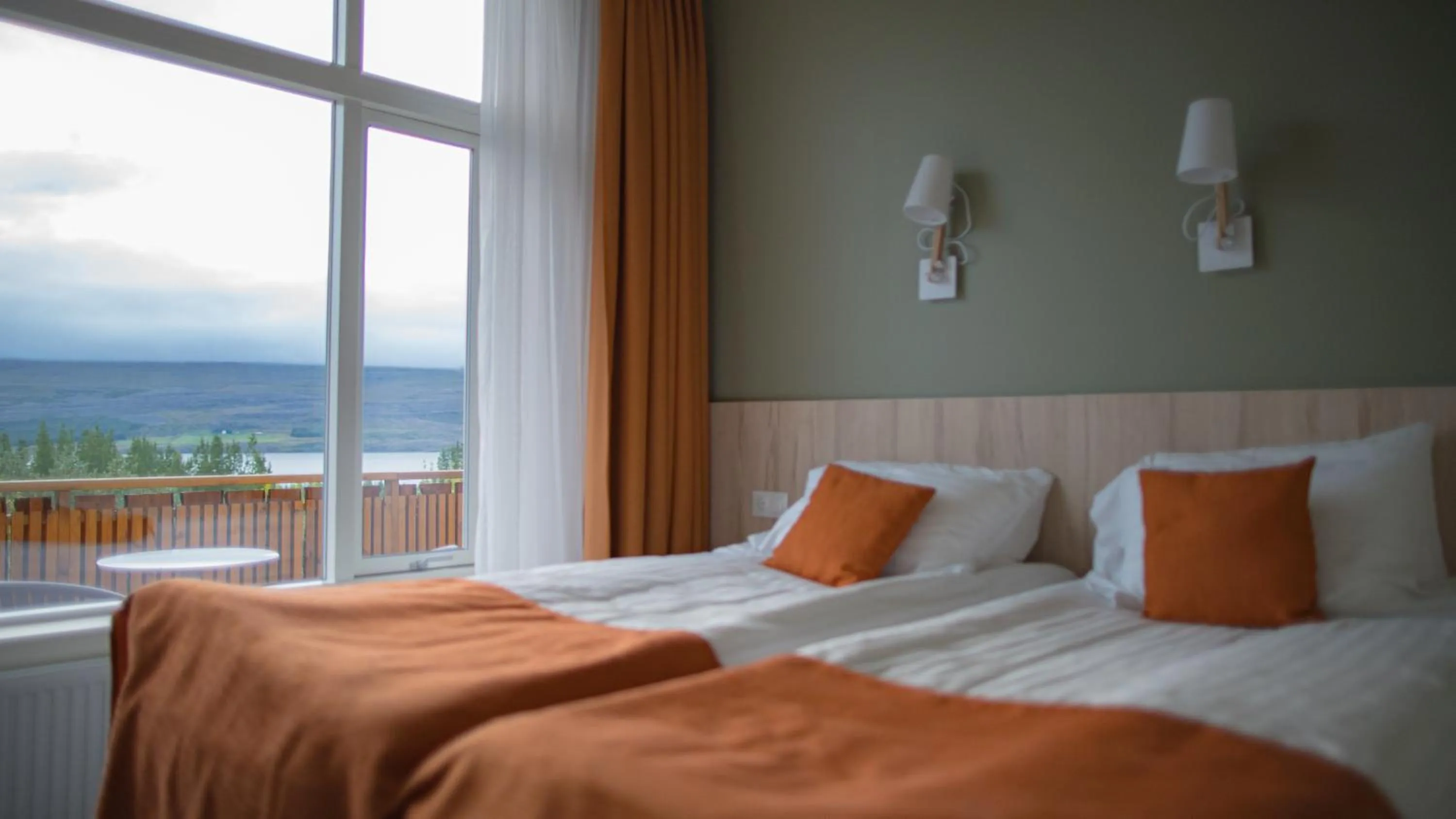 Bed in Hotel Hallormsstadur