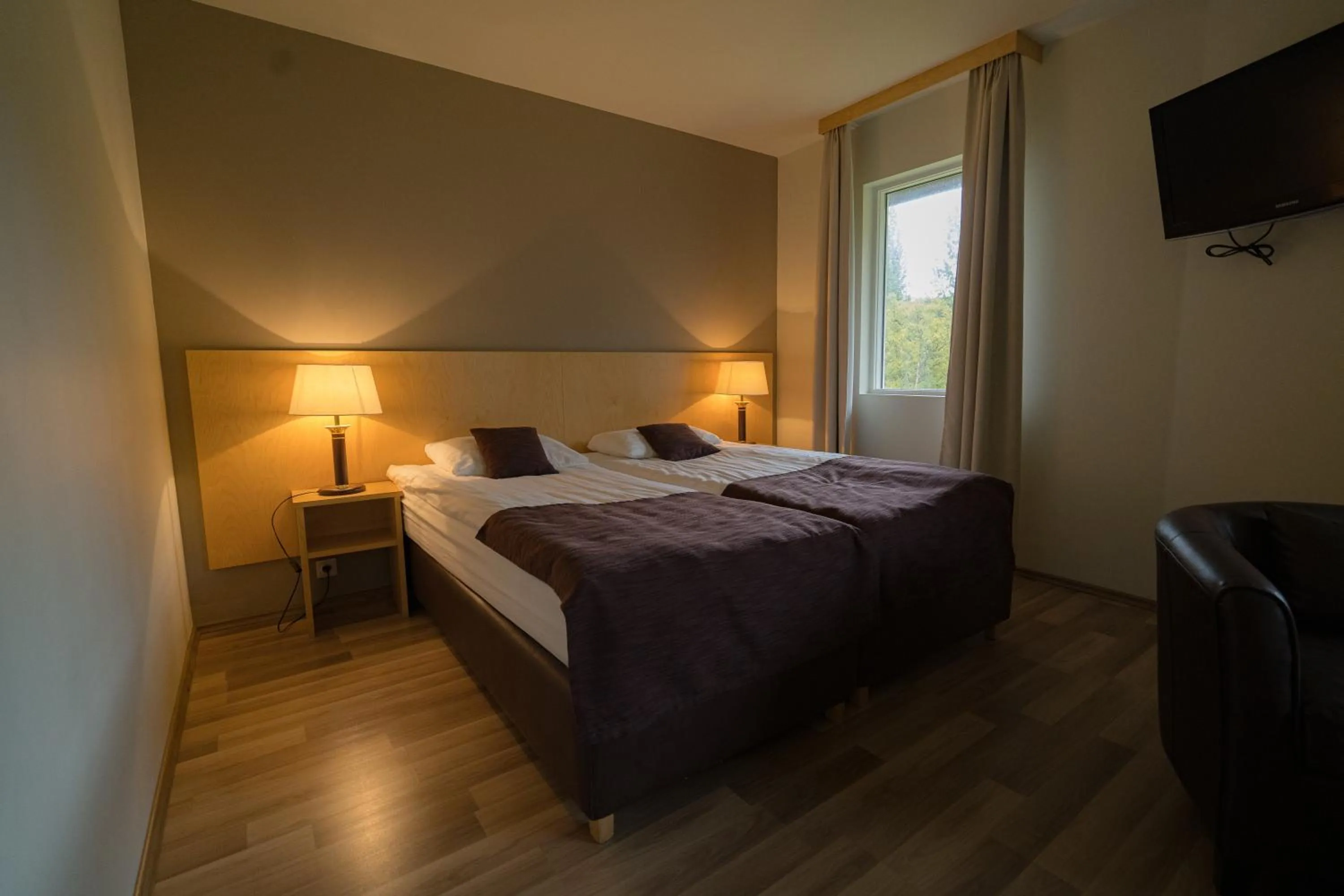 Bed in Hotel Hallormsstadur