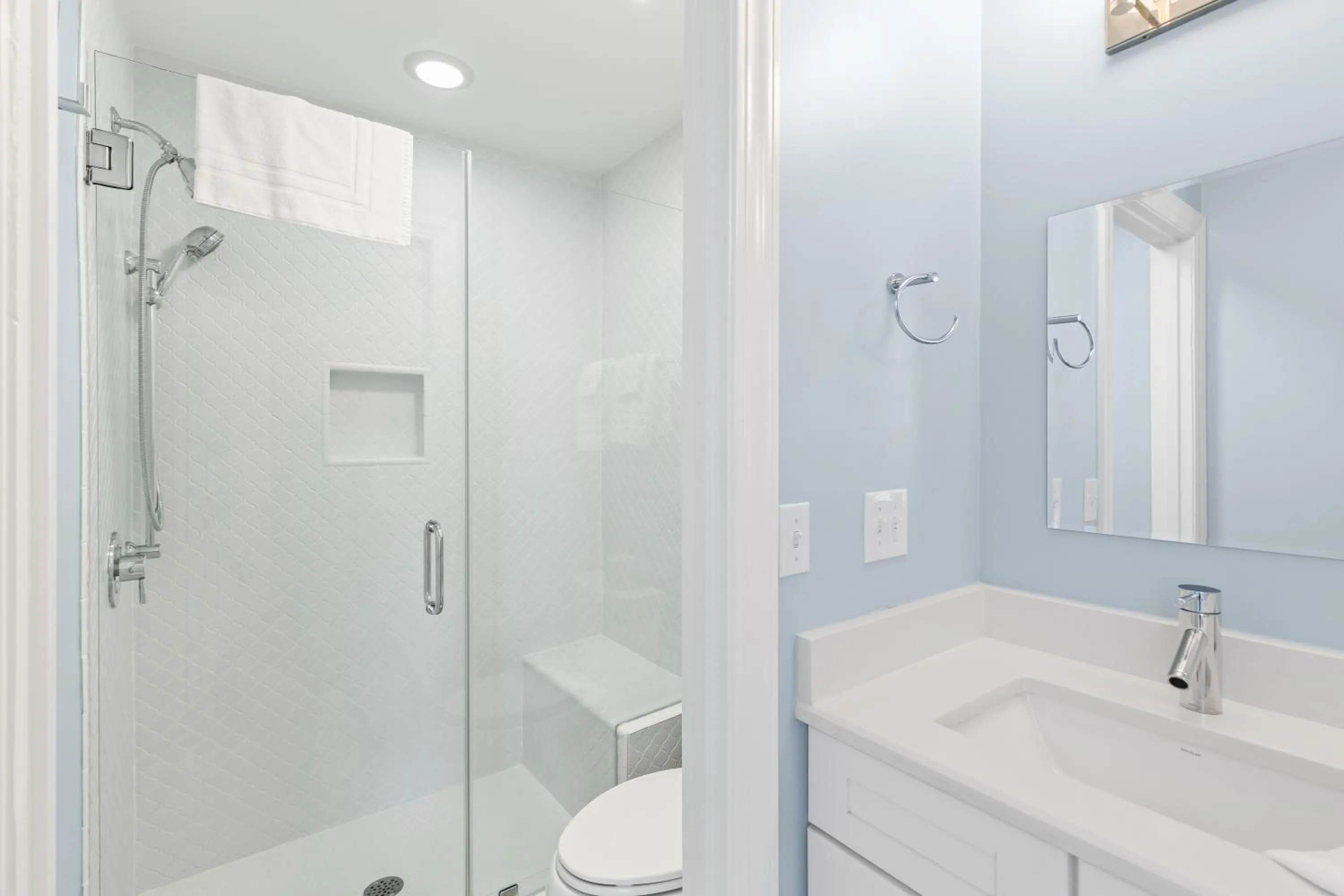 Bathroom in Beach Club Villa 27 - Oceanview Walkout by Beach and Pool