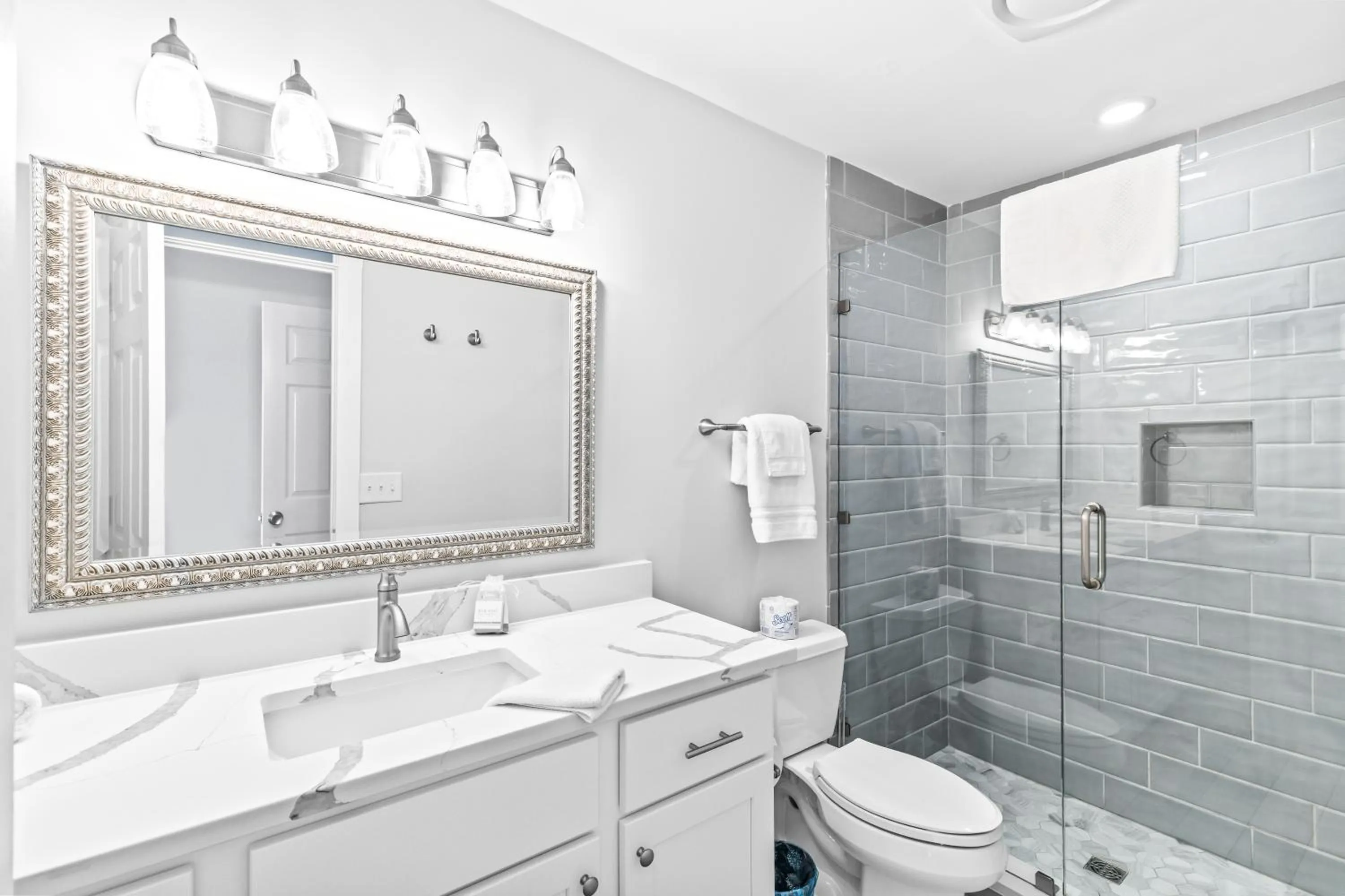 Shower in Beach Club Villa 32 - Newly Renovated! Direct Oceanfront